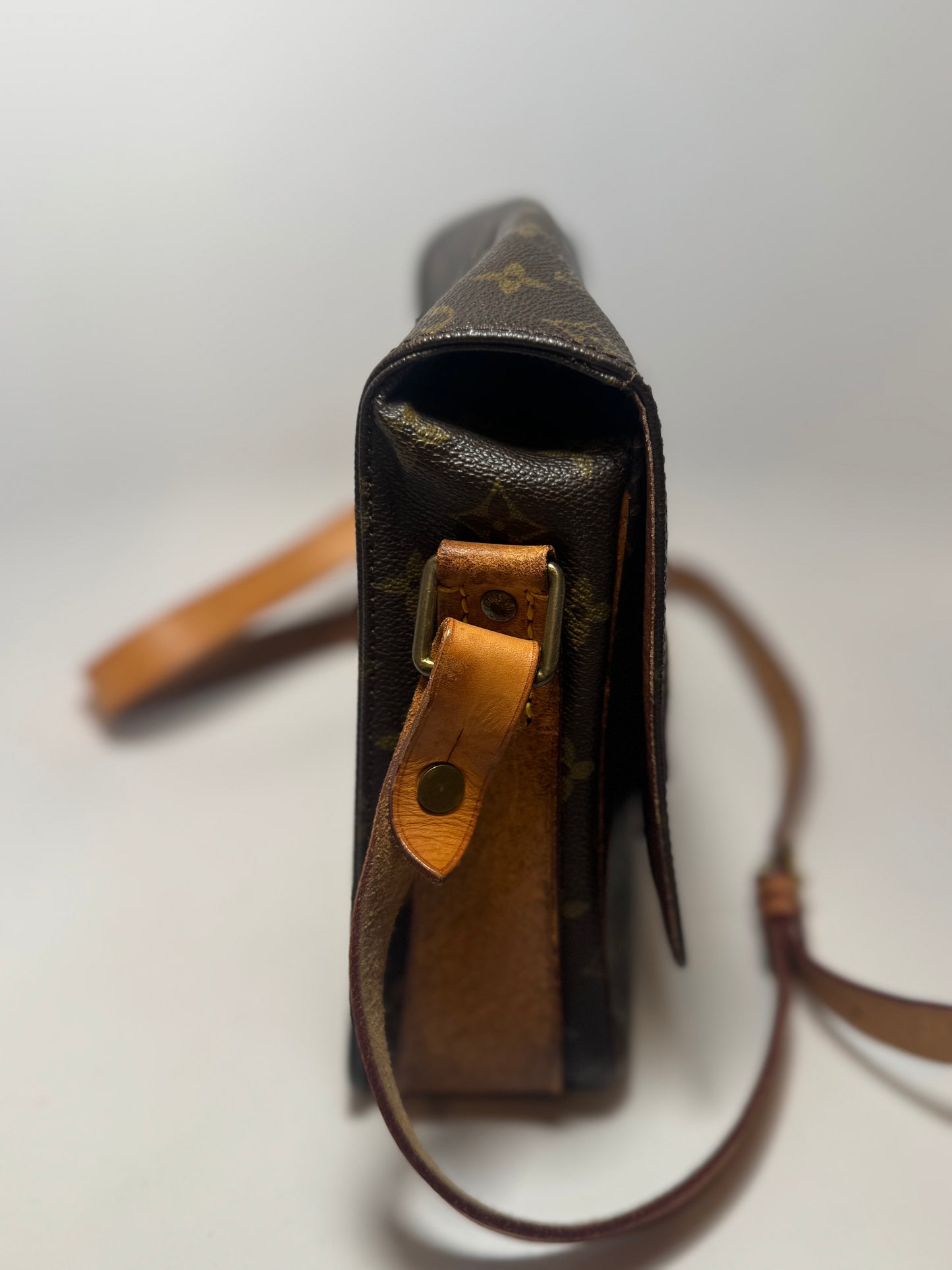 Louis Vuitton Cartouchière GM Monogram Crossbody (Vintage) Fair Condition
