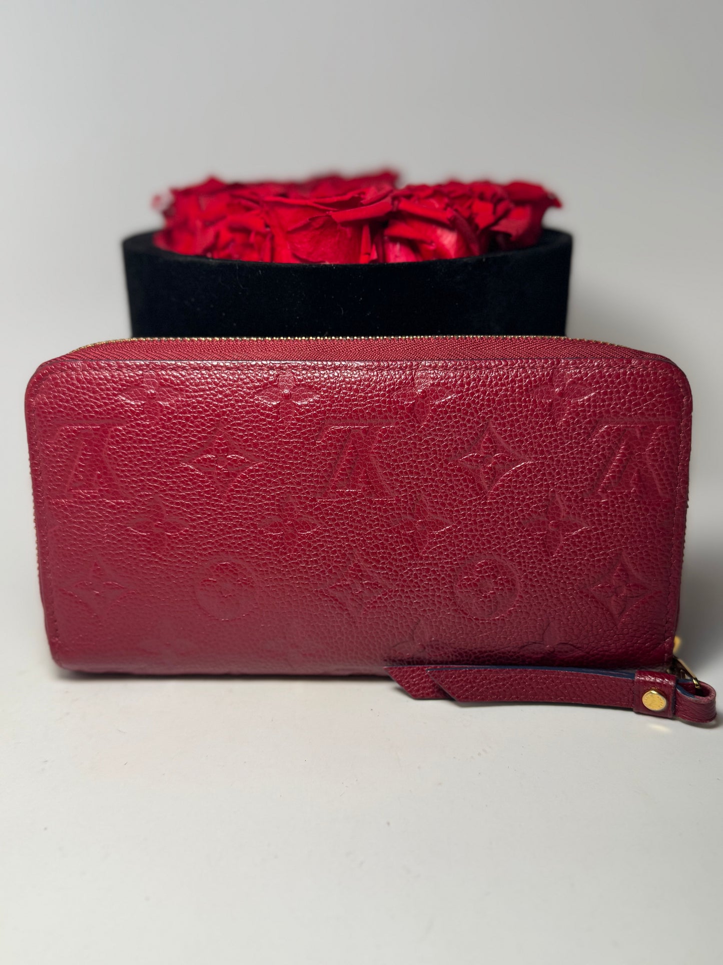 Louis Vuitton Cerise Red Monogram Empriente Leather Zippy Wallet