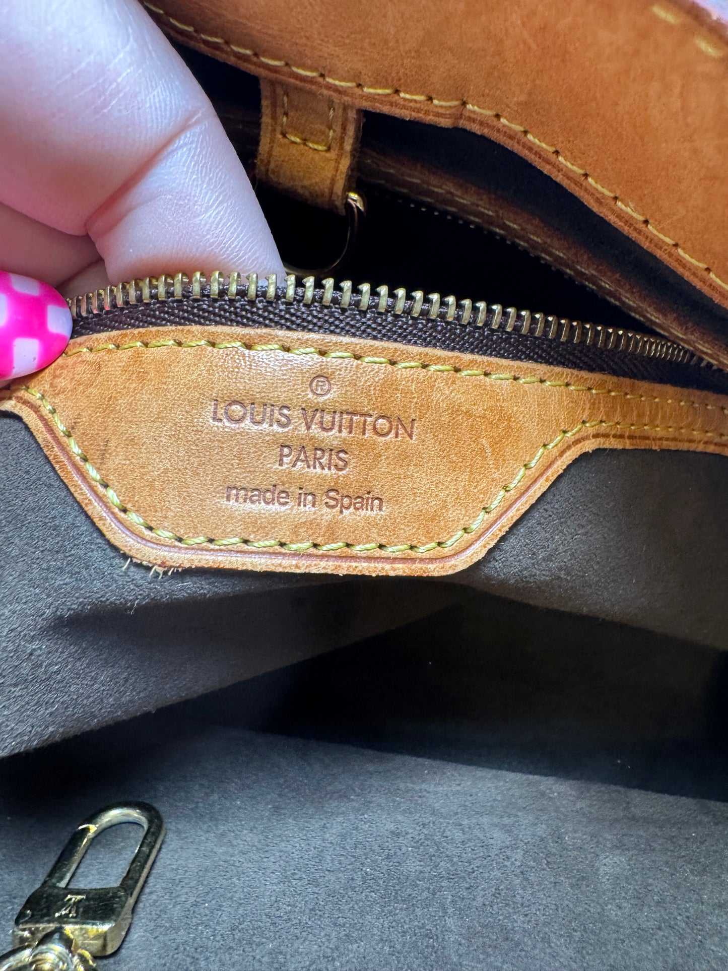 Louis Vuitton Wilshire PM Monogram Bag East West Tote Made in Spain