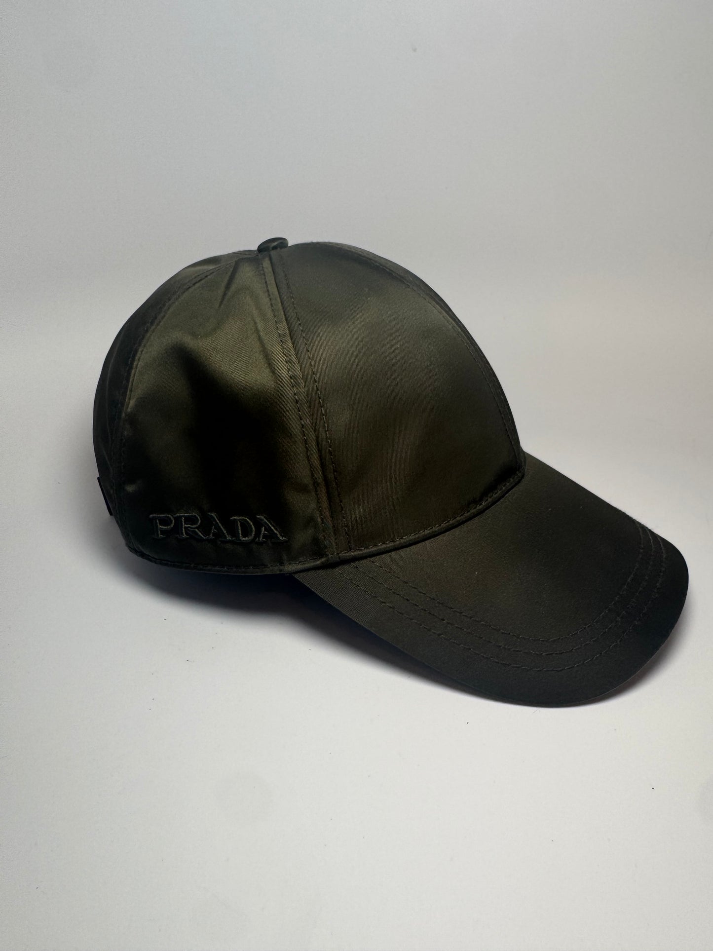 Prada Re-Nylon Baseball Cap - Military Green (Size M)