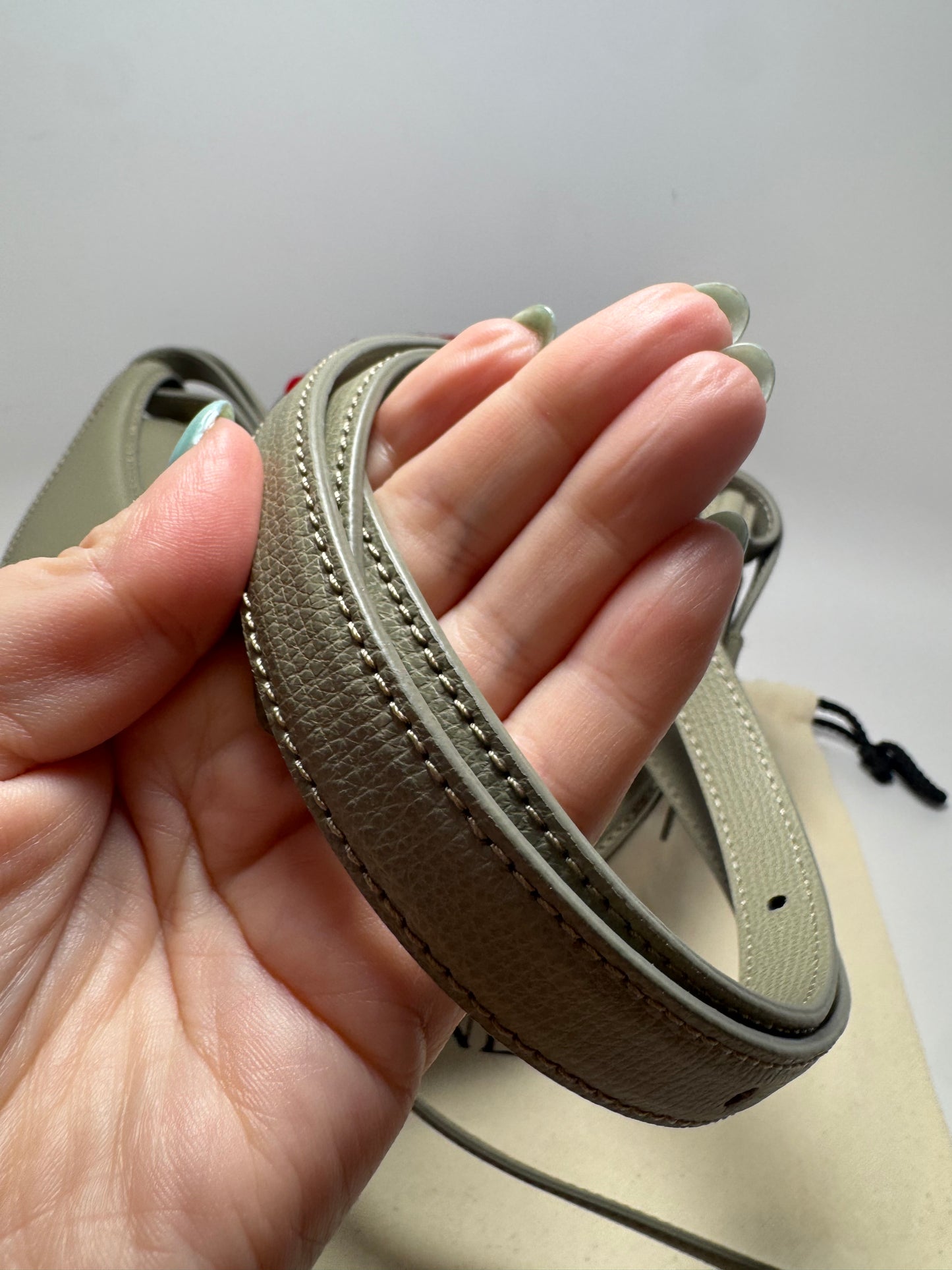 Polène Numero Dix Textured Taupe Crossbody/Shoulder Bag