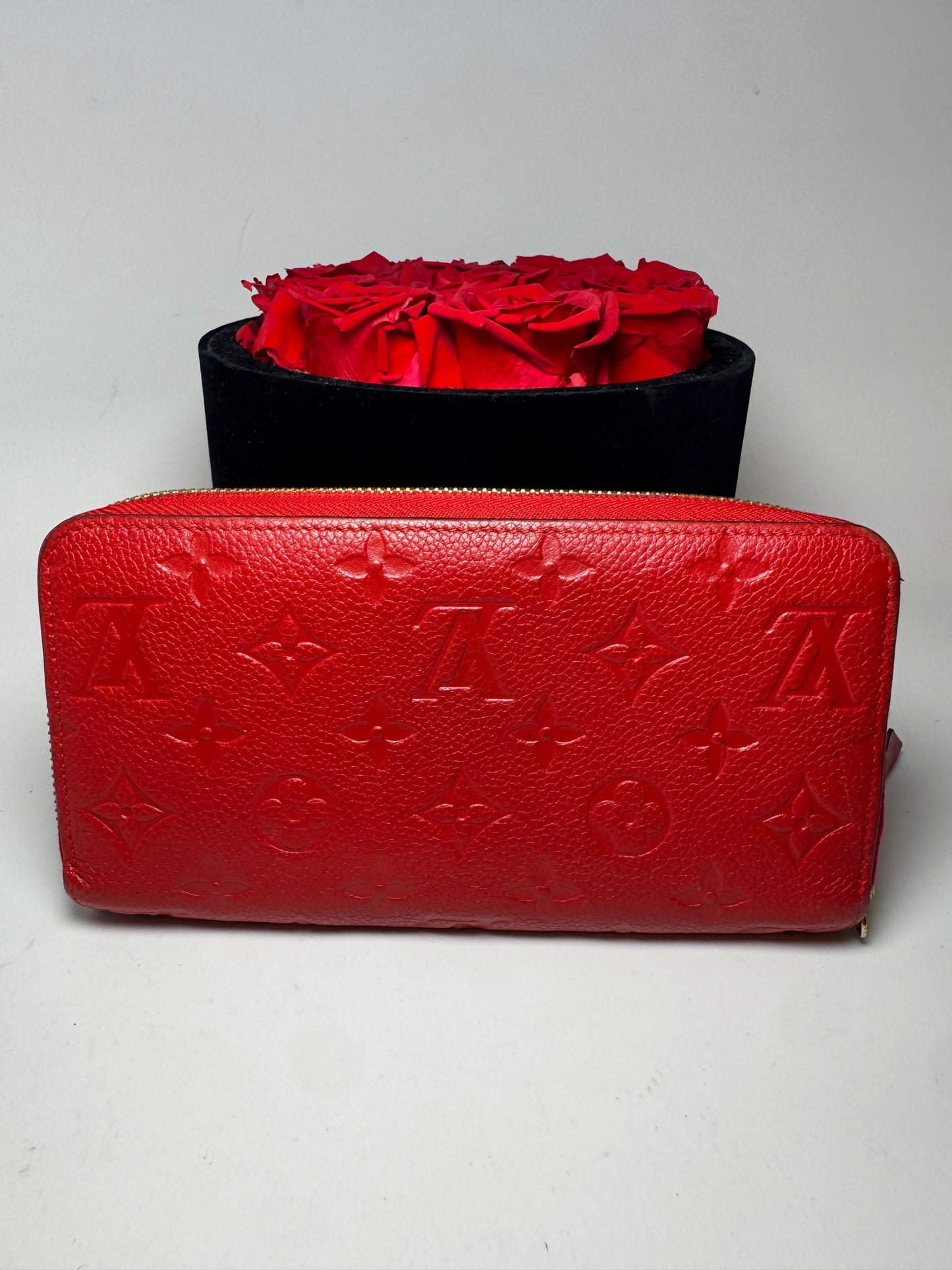 Louis Vuitton Empriente Zippy Wallet Cherry Red Leather