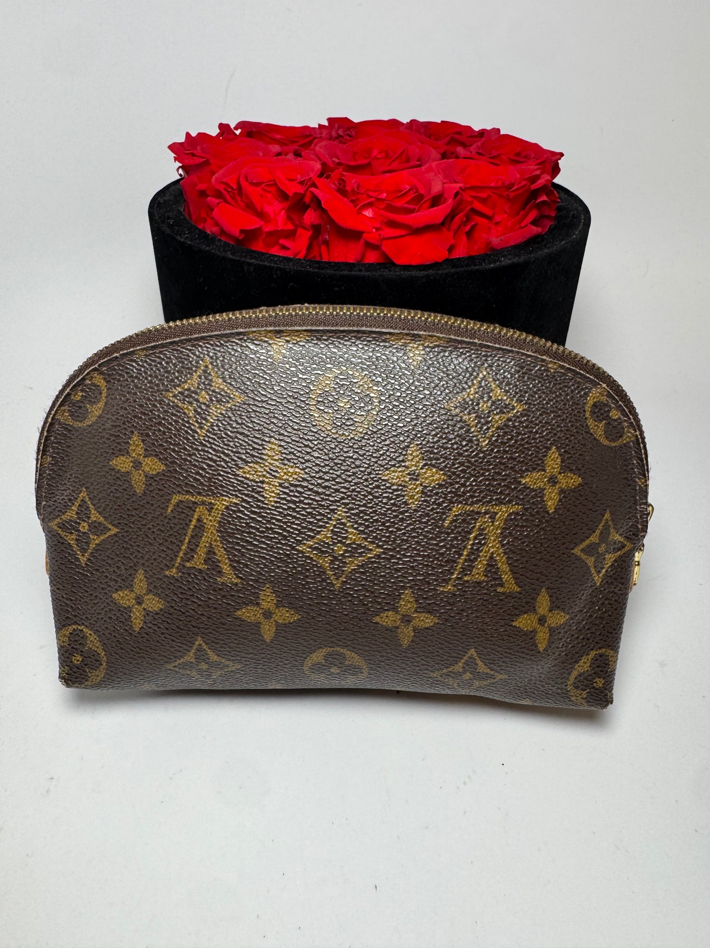 Louis Vuitton Monogram Cosmetic Case Dome Pouch, Made in Spain, September 2000