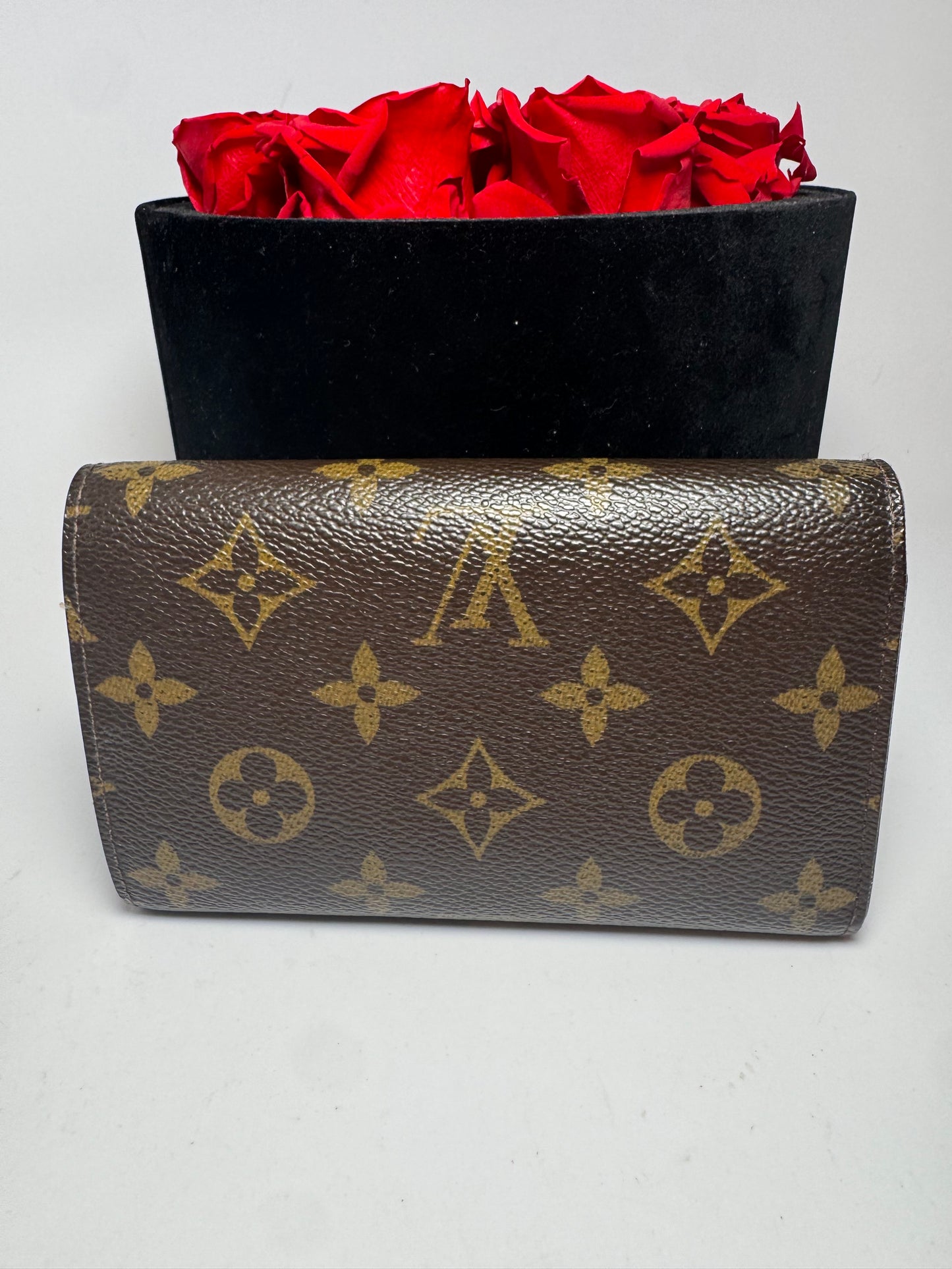 Louis Vuitton Porte Monnaie Tresor Monogram Leather Wallet, Zip coin pocket
