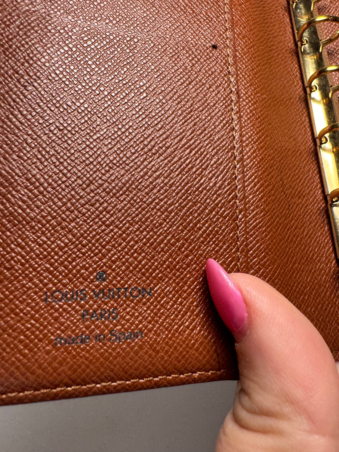 Louis Vuitton Agenda PM Planner/Passport Cover Made in Spain in June 2001
