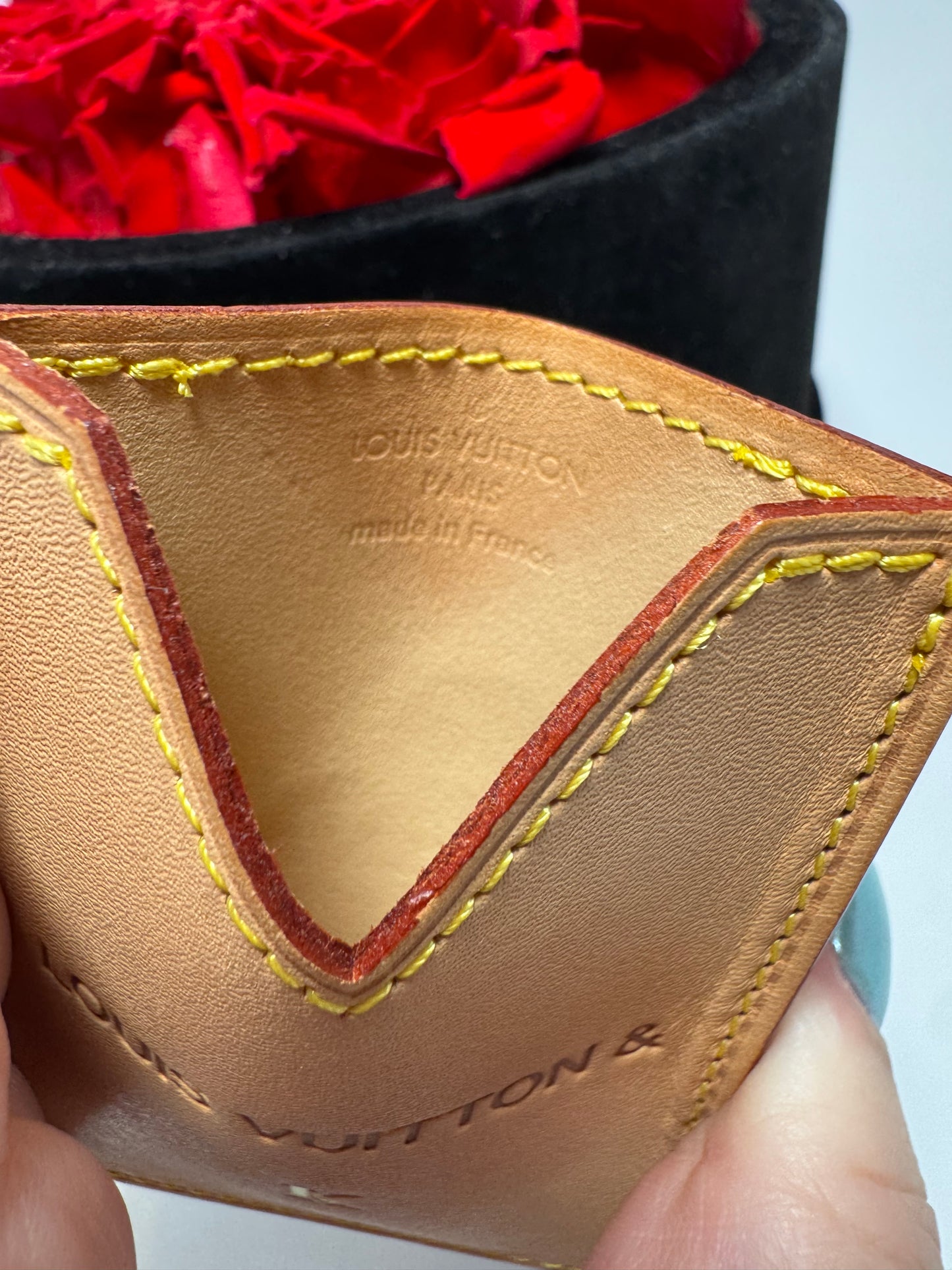 Louis Vuitton Vivienne & Me Card Holder “K” Initial Vachetta Leather