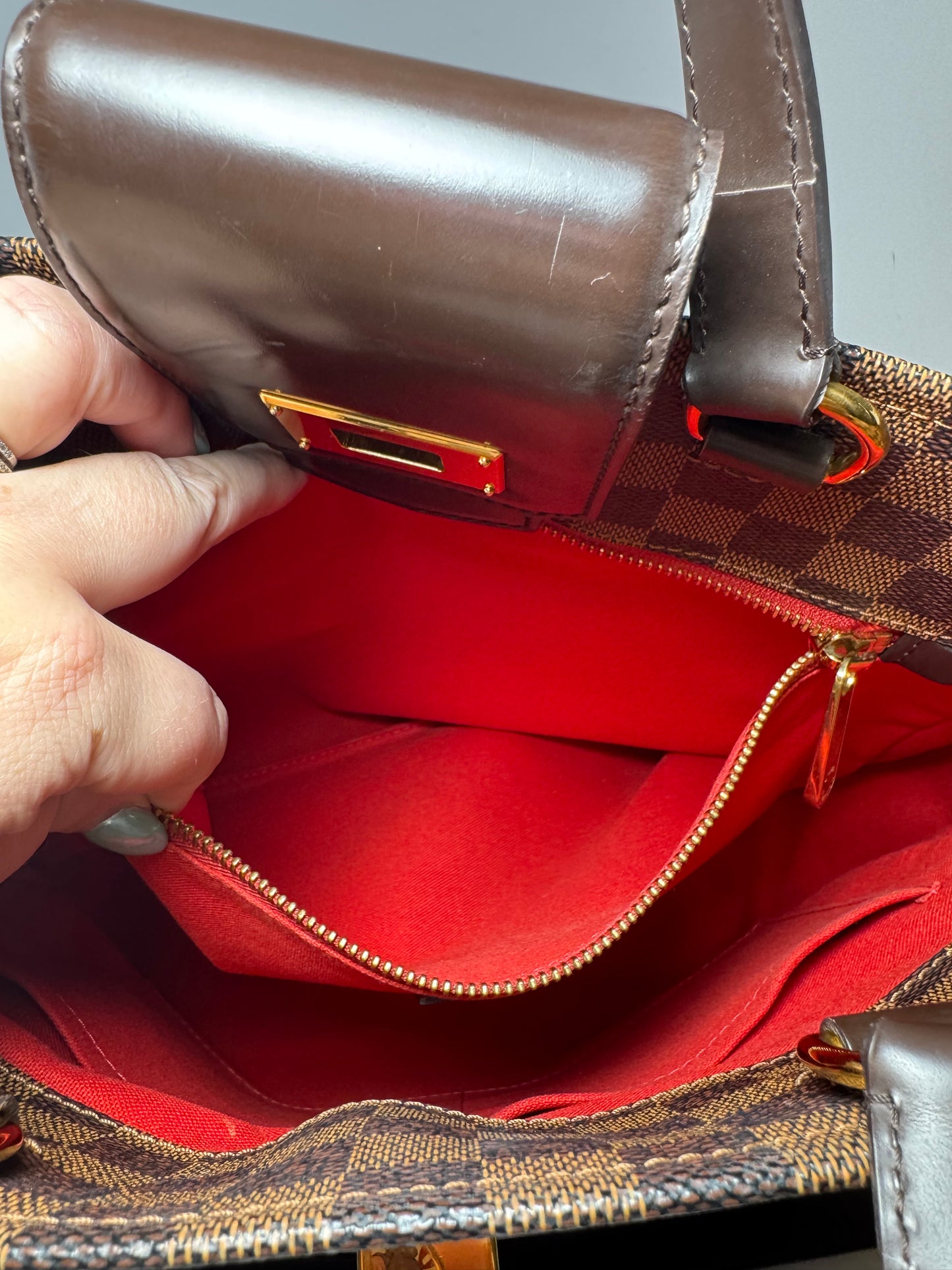 Louis Vuitton Damier Ebene Cabas Rosebery Bag