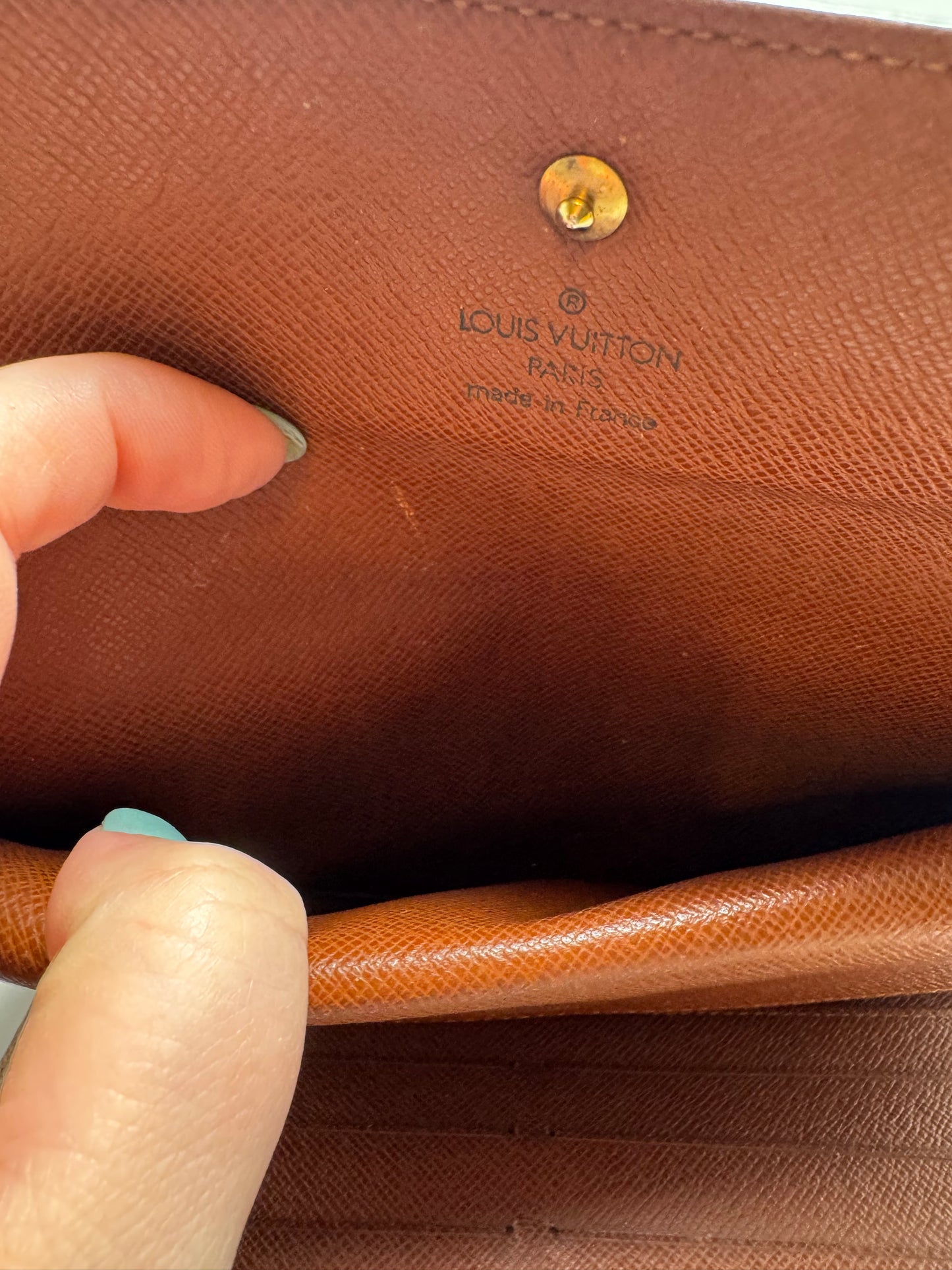 Louis Vuitton Sarah Monogram Wallet on Chain Made in France