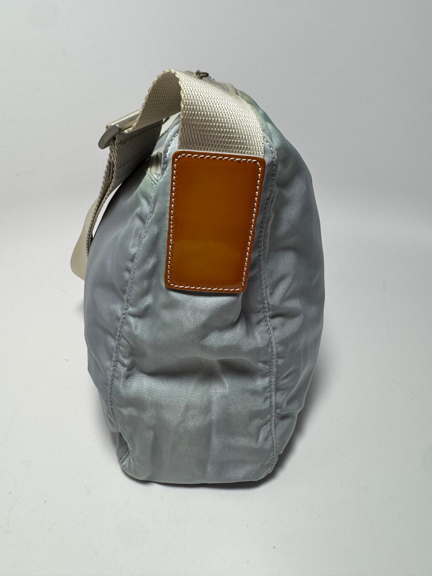 Prada Sport Ice Baby Blue Argento Nylon Shoulder Bag / Crossbody