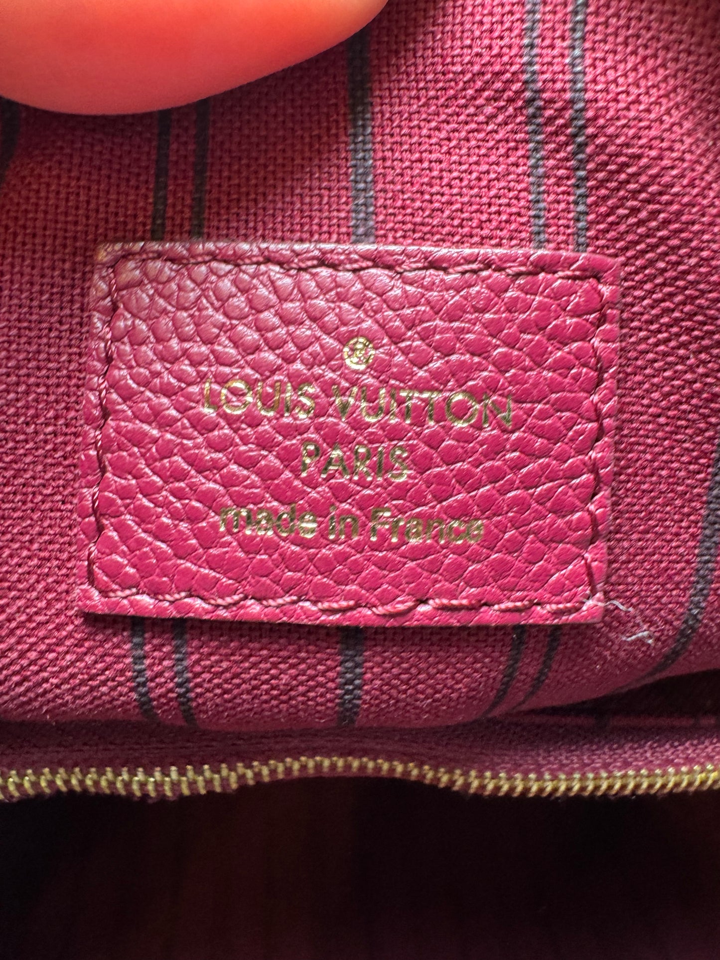Louis Vuitton Lumineuse PM Purple Burgundy Empriente Leather Satchel/Shoulder Bag