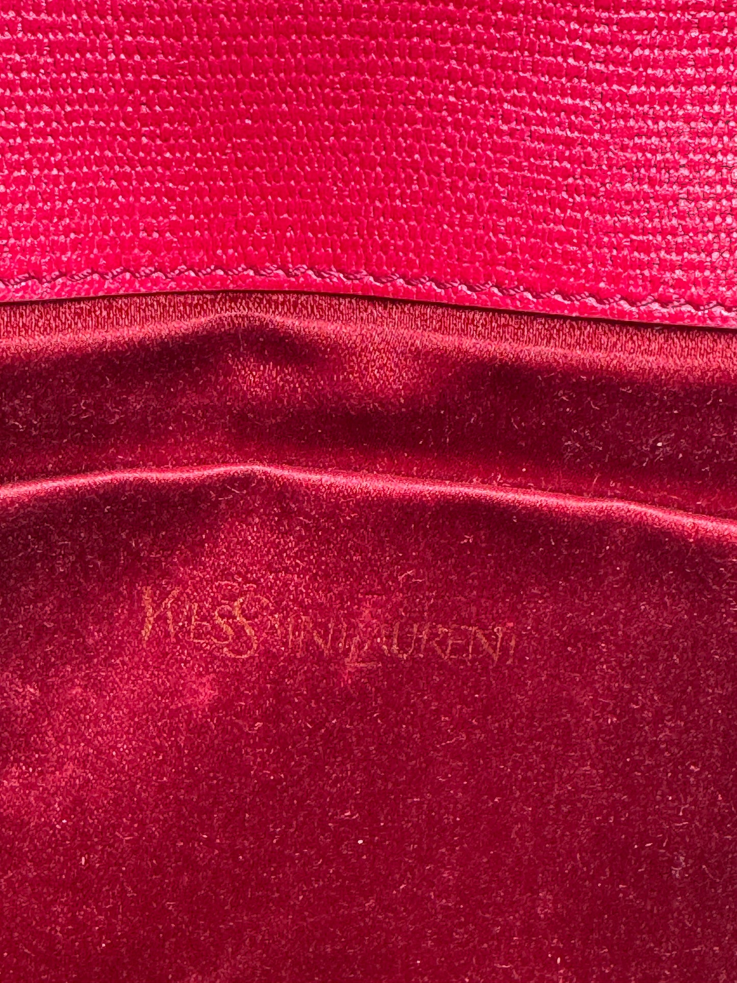 Yves Saint Laurent Hot Pink Leather Clutch
