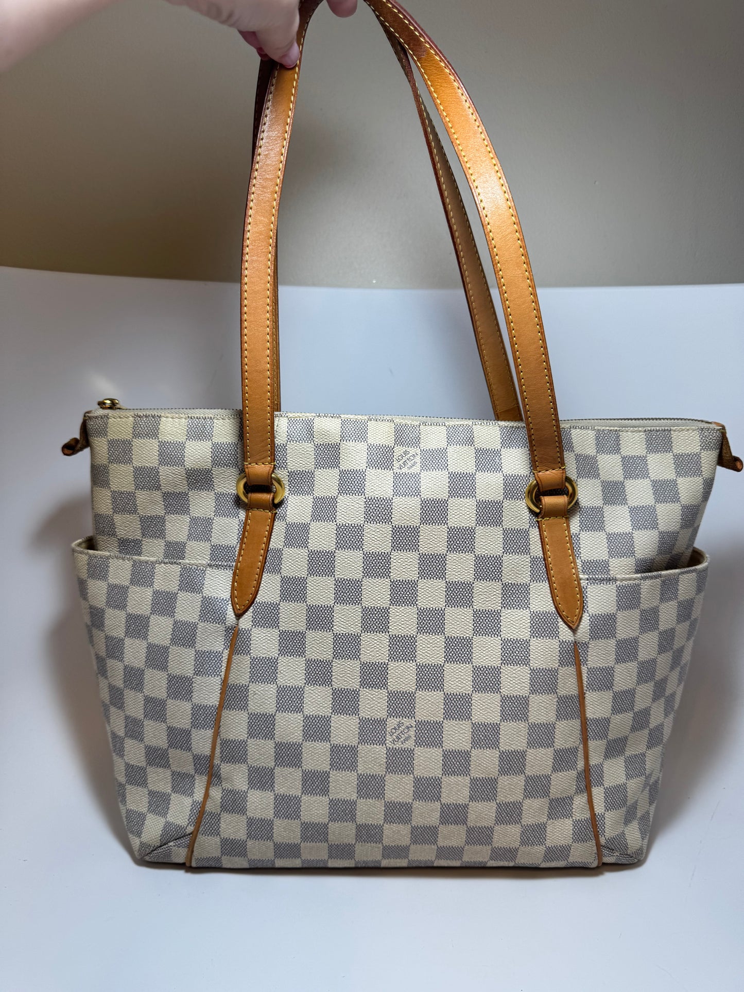 Louis Vuitton Totally MM in Damier Azur Tote Shoulder Bag