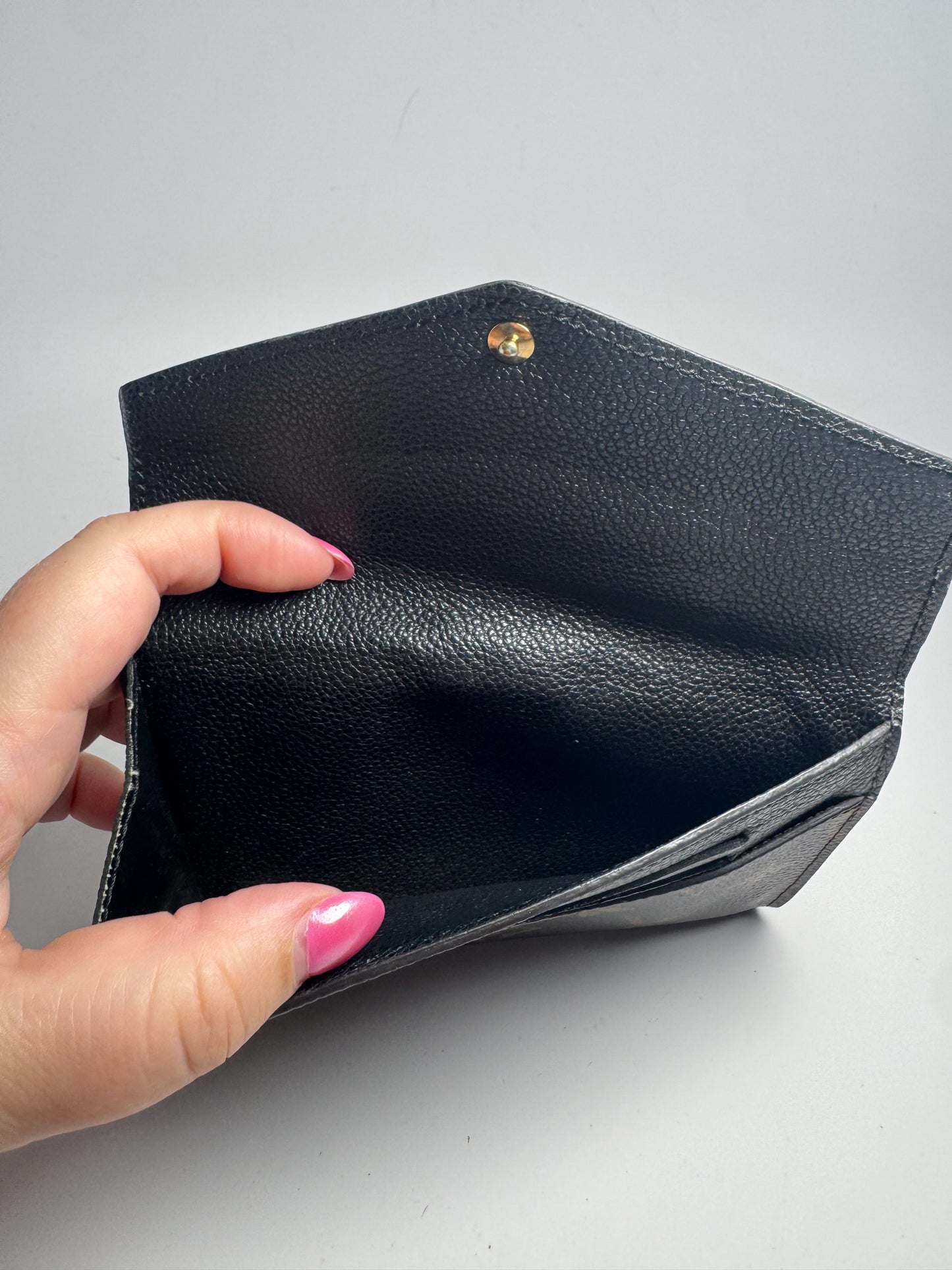 Louis Vuitton Monogram Pallas Wallet Brown Monogram & Black Leather