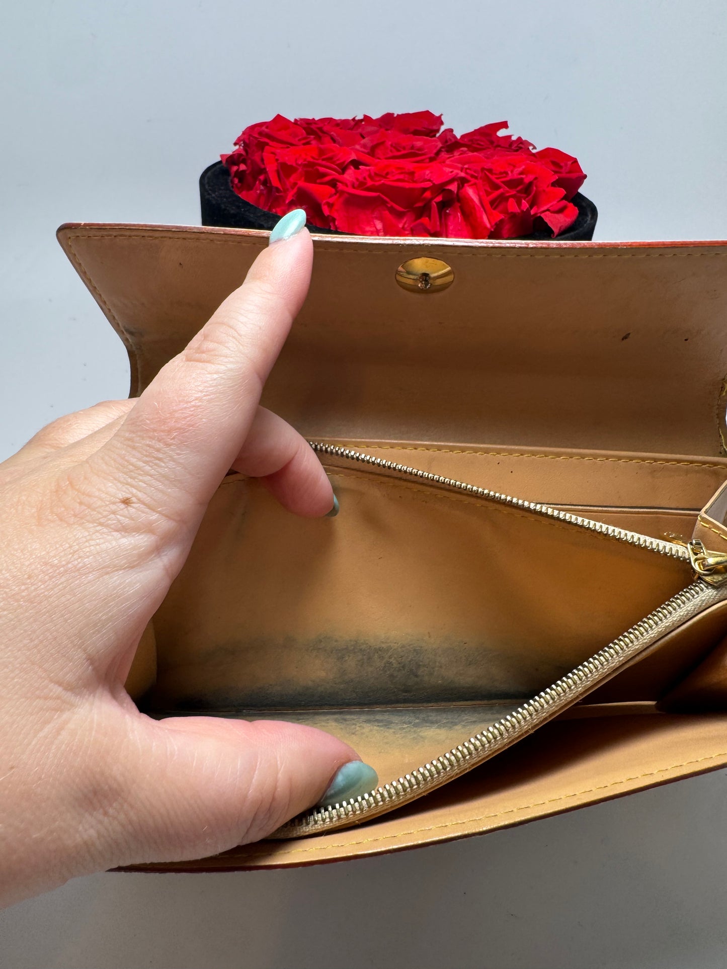 Louis Vuitton Sarah White Multicolor Wallet- FAIR condition