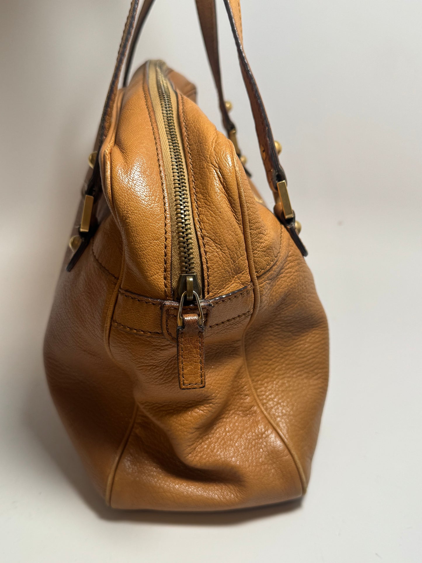 Gucci Blondie Studded Shoulder Bag Leather