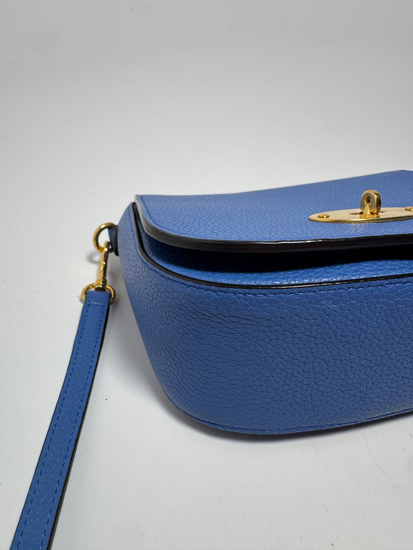 Mulberry Small Darley Satchel Blue Crossbody in Small Classic Grain Leather