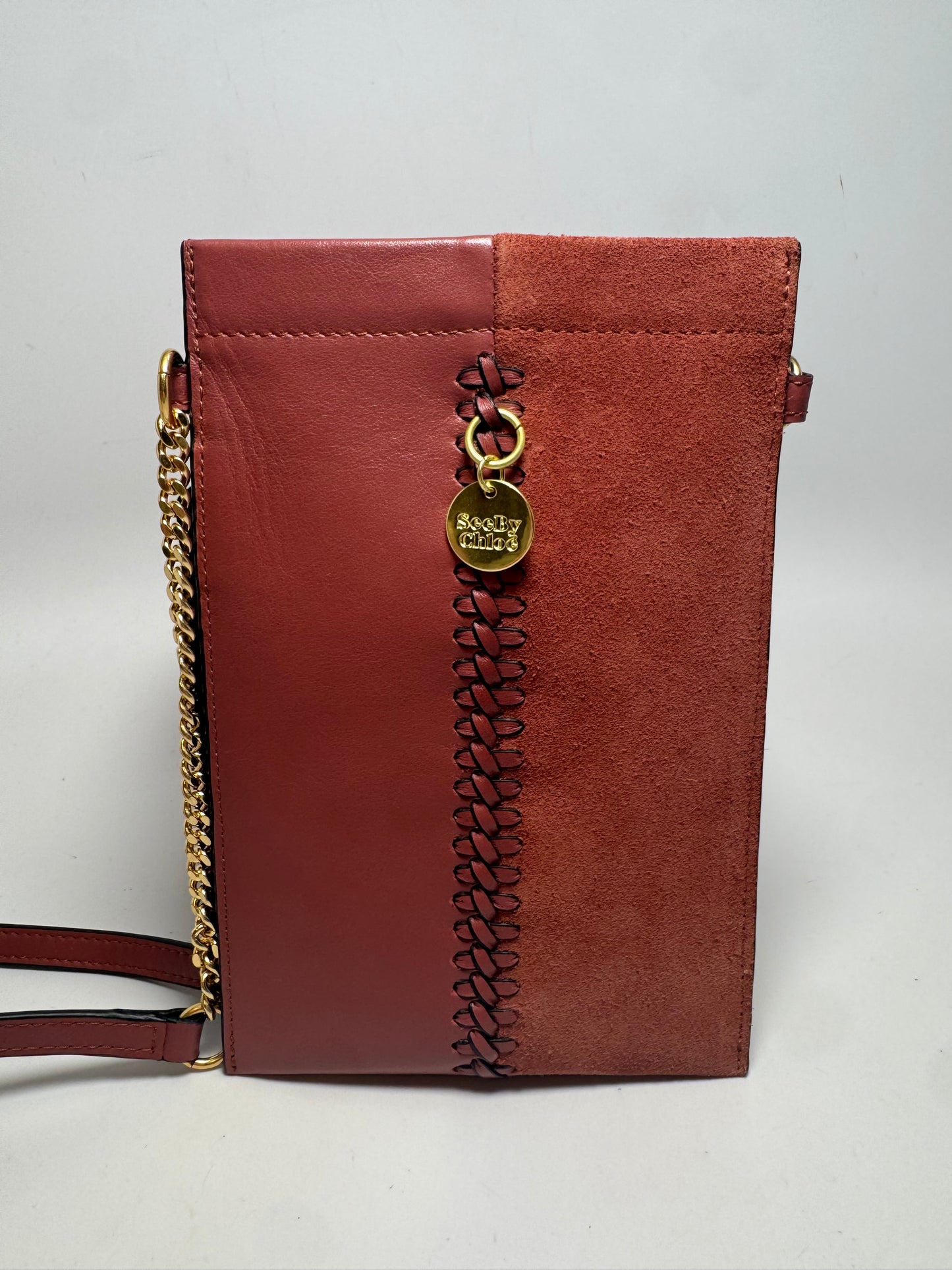See by Chloe Shoulder Bag Pink Leather & Suede