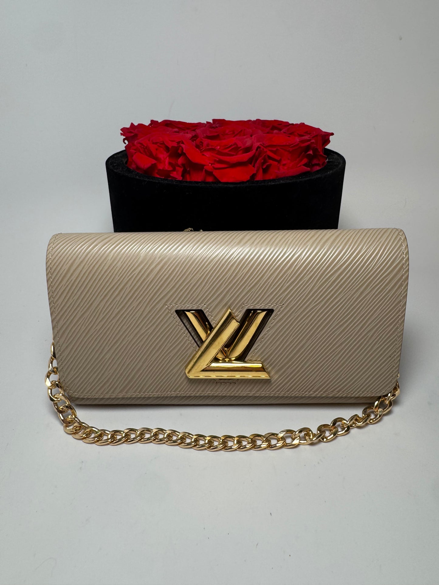Louis Vuitton Epi Twist Gallet Beige Wallet On Chain