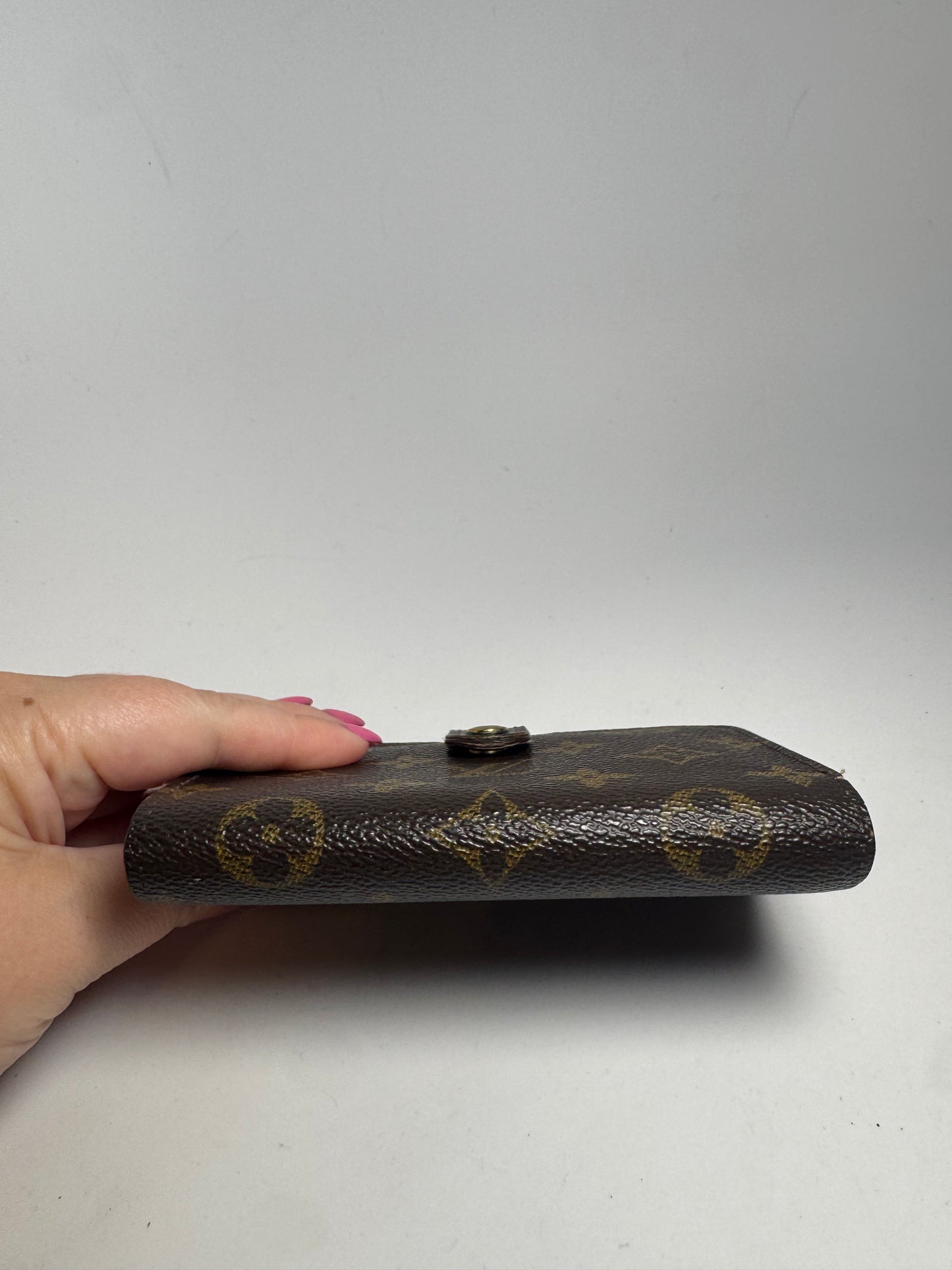 Louis Vuitton Monogram Kiss Lock Wallet French Purse