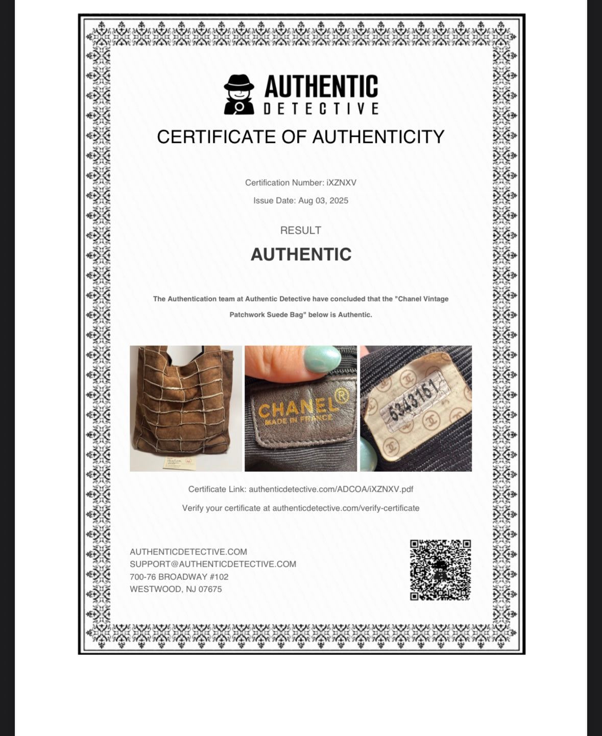 Chanel Mouton Suede Patchwork Tote/Shoulder Bag EXCELLENT condition with certificate of authenticity