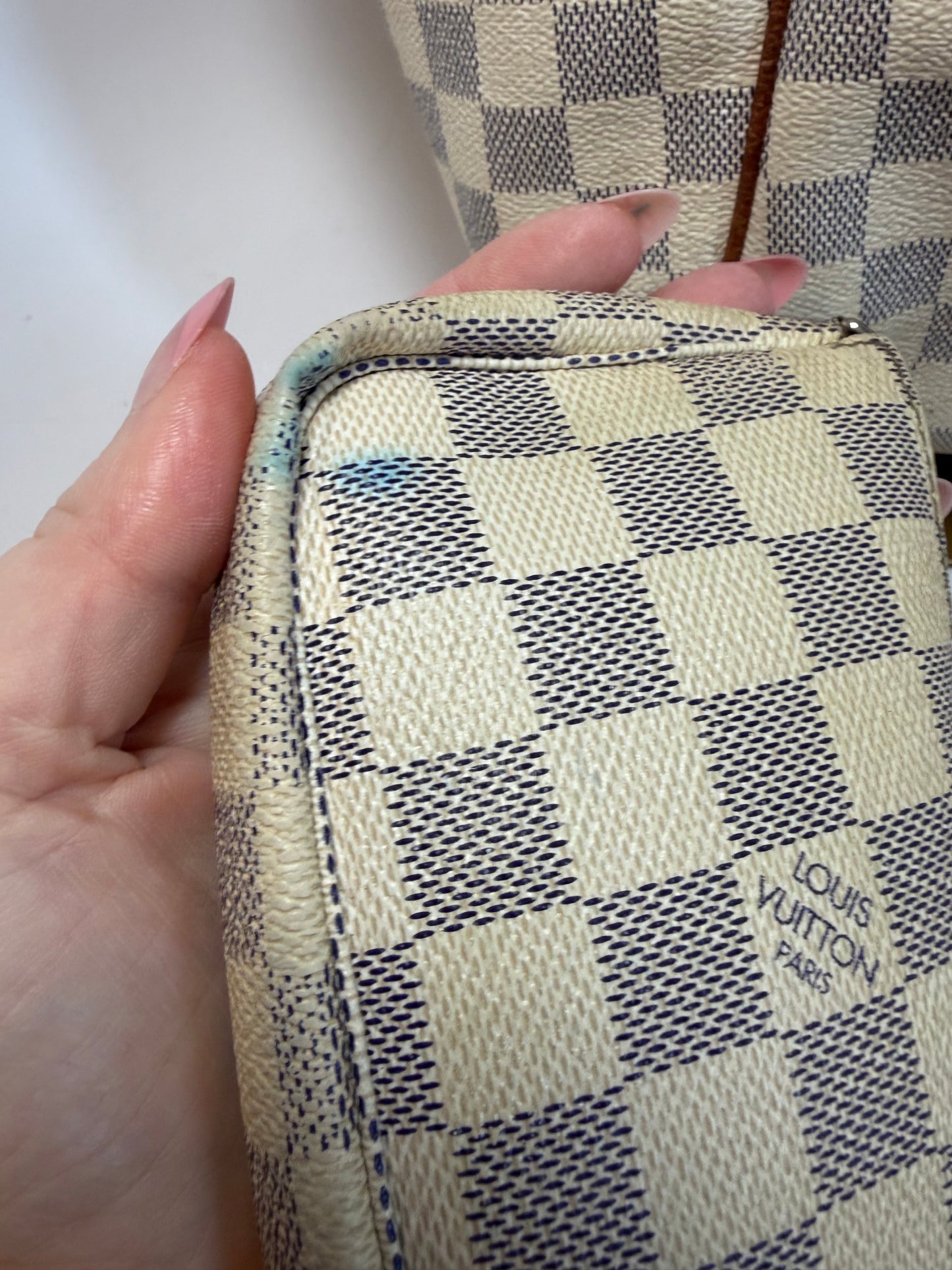 Louis Vuitton Damier Azur PM Tote with Mini Pochette Set
