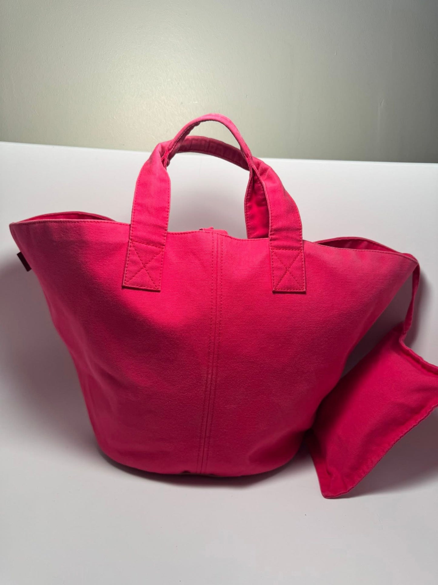 Hermes Panier De Plage MM Hot Pink Tote/Hand Bag w/Pouch