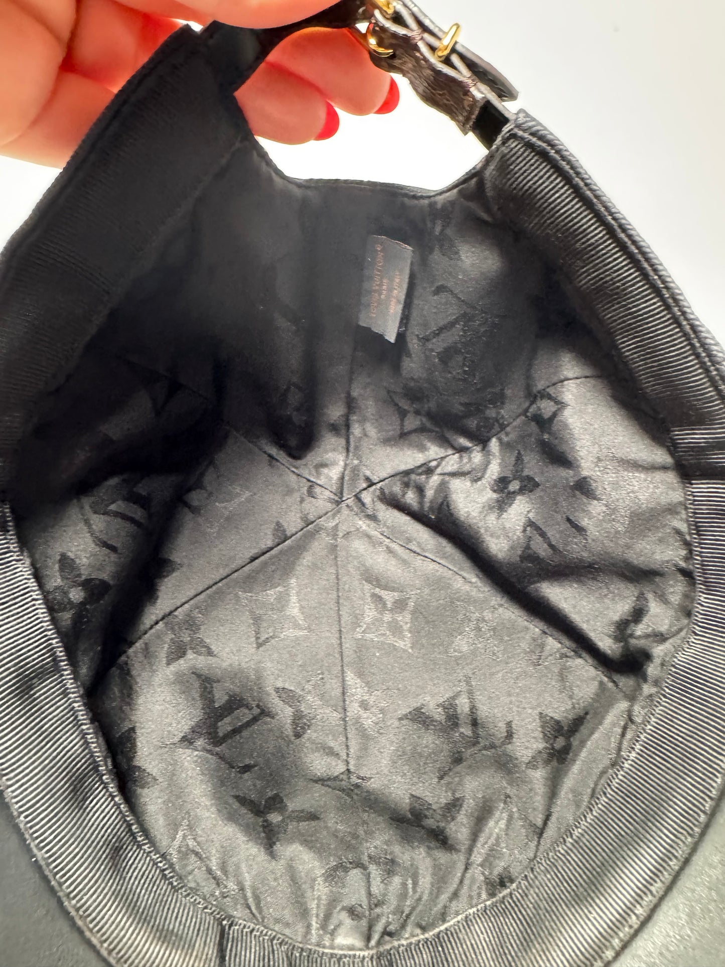 Louis Vuitton Day Cap Black Cotton, Canvas & Leather