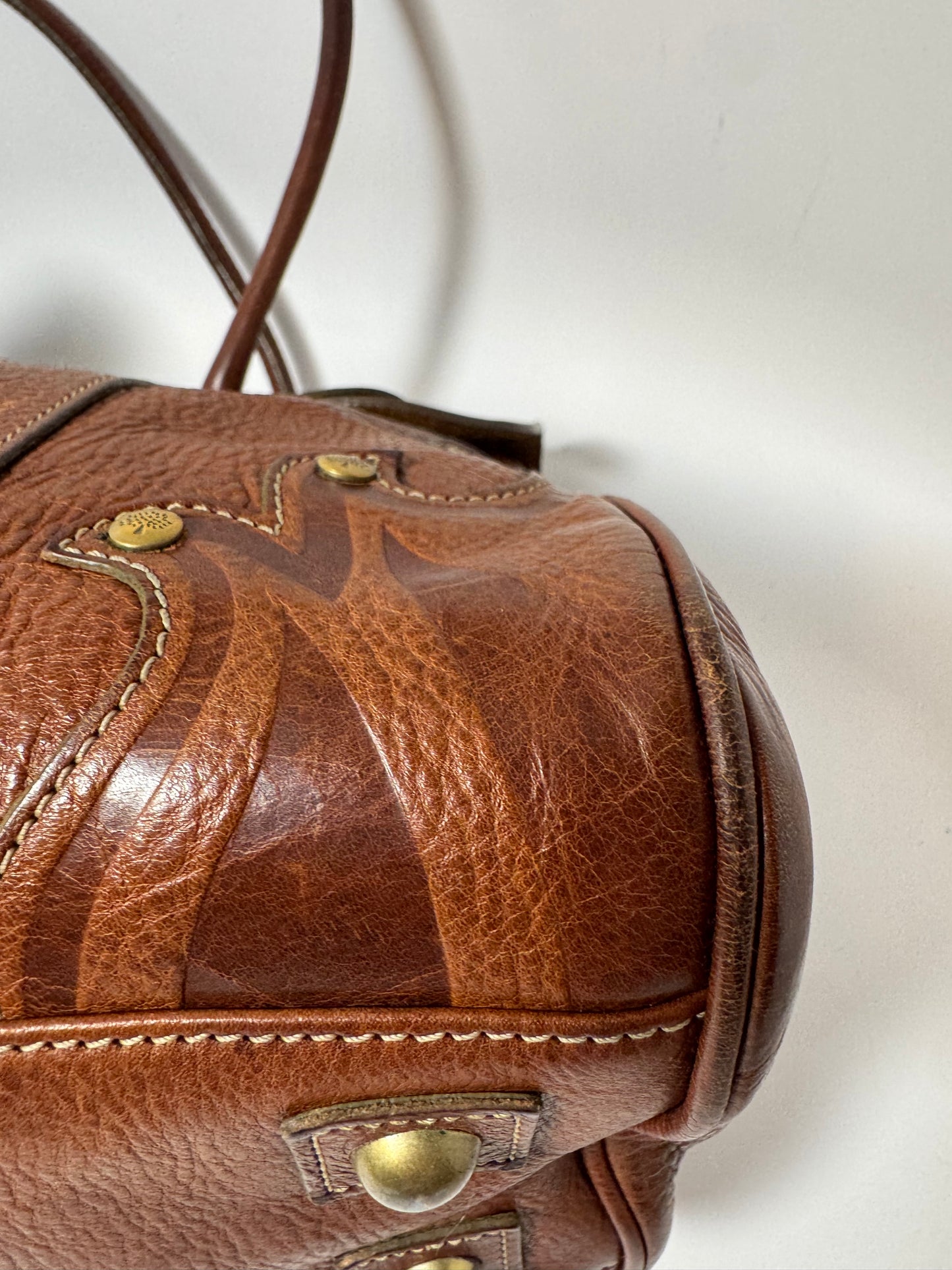 Mulberry Bayswater Satchel in Tooled Oak