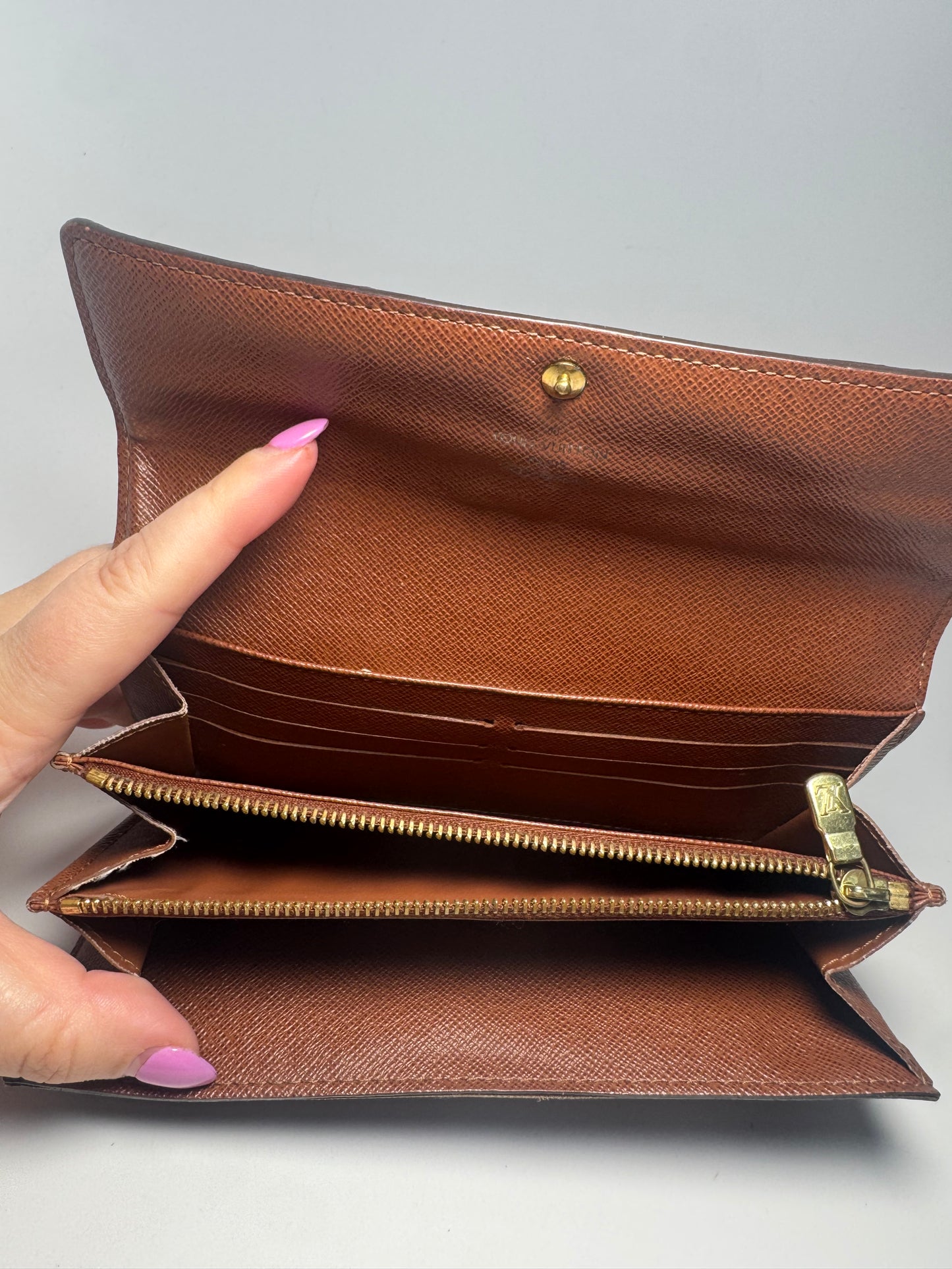 Louis Vuitton Porte Monnaie Credit Card Wallet Monogram- Made in Spain 2006