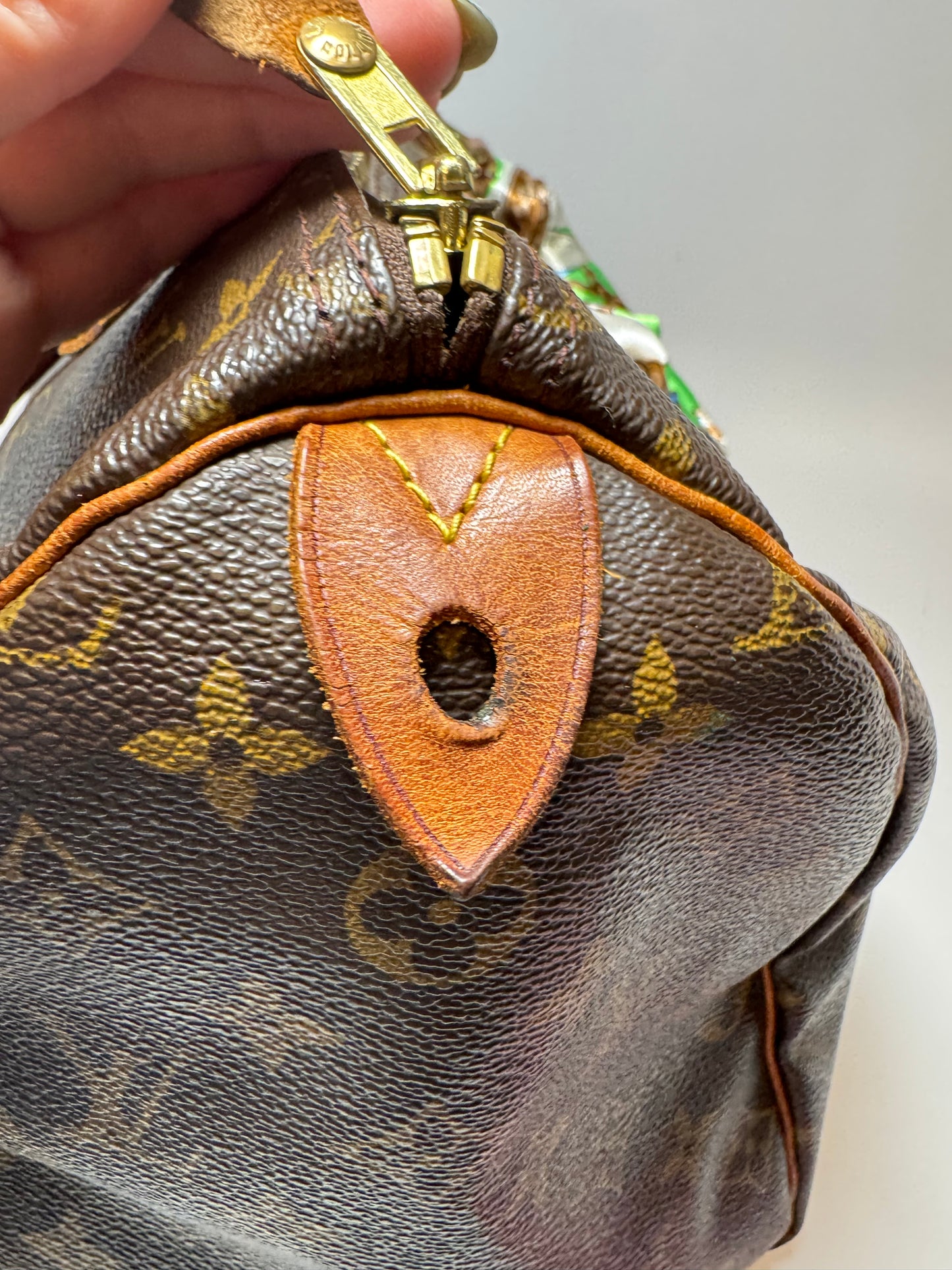 Louis Vuitton Speedy 35 Monogram Satchel Vintage Made in France