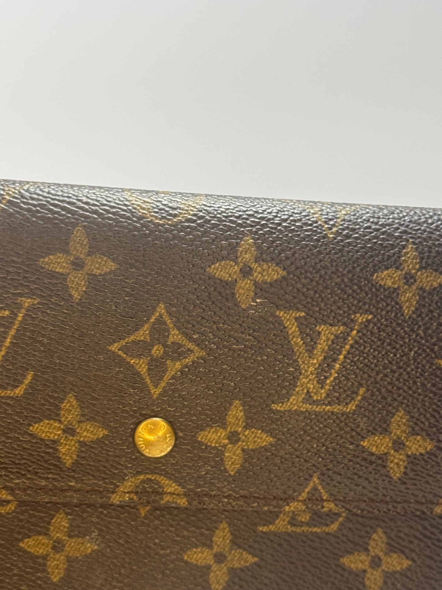 Louis Vuitton Monogram Trifold Pochette Passport Holder / Wallet on Chain- December 1994