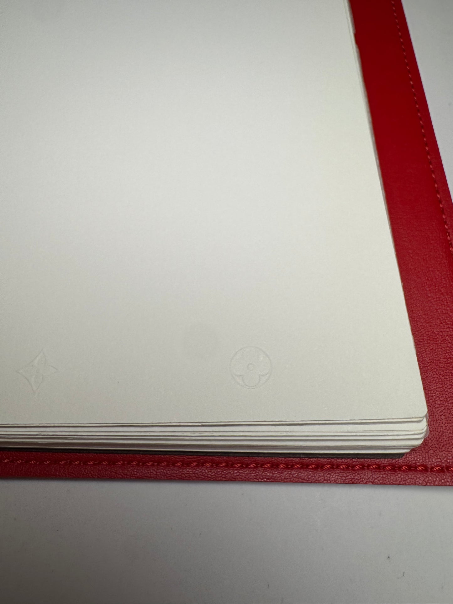 Louis Vuitton Red Monogram Patent Leather Vernis Sketchbook/Notebook with monogram pages