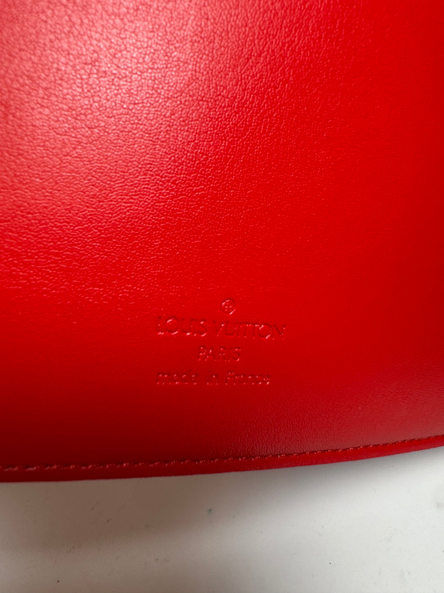 Louis Vuitton Red Monogram Patent Leather Vernis Sketchbook/Notebook with monogram pages