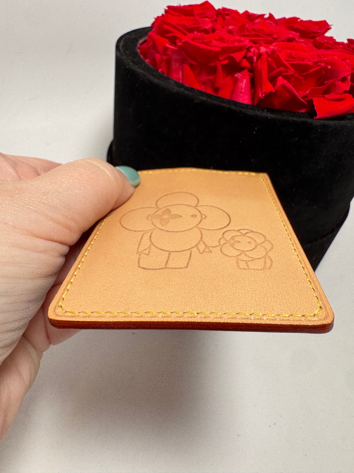 Louis Vuitton Vivienne & Me Card Holder “K” Initial Vachetta Leather