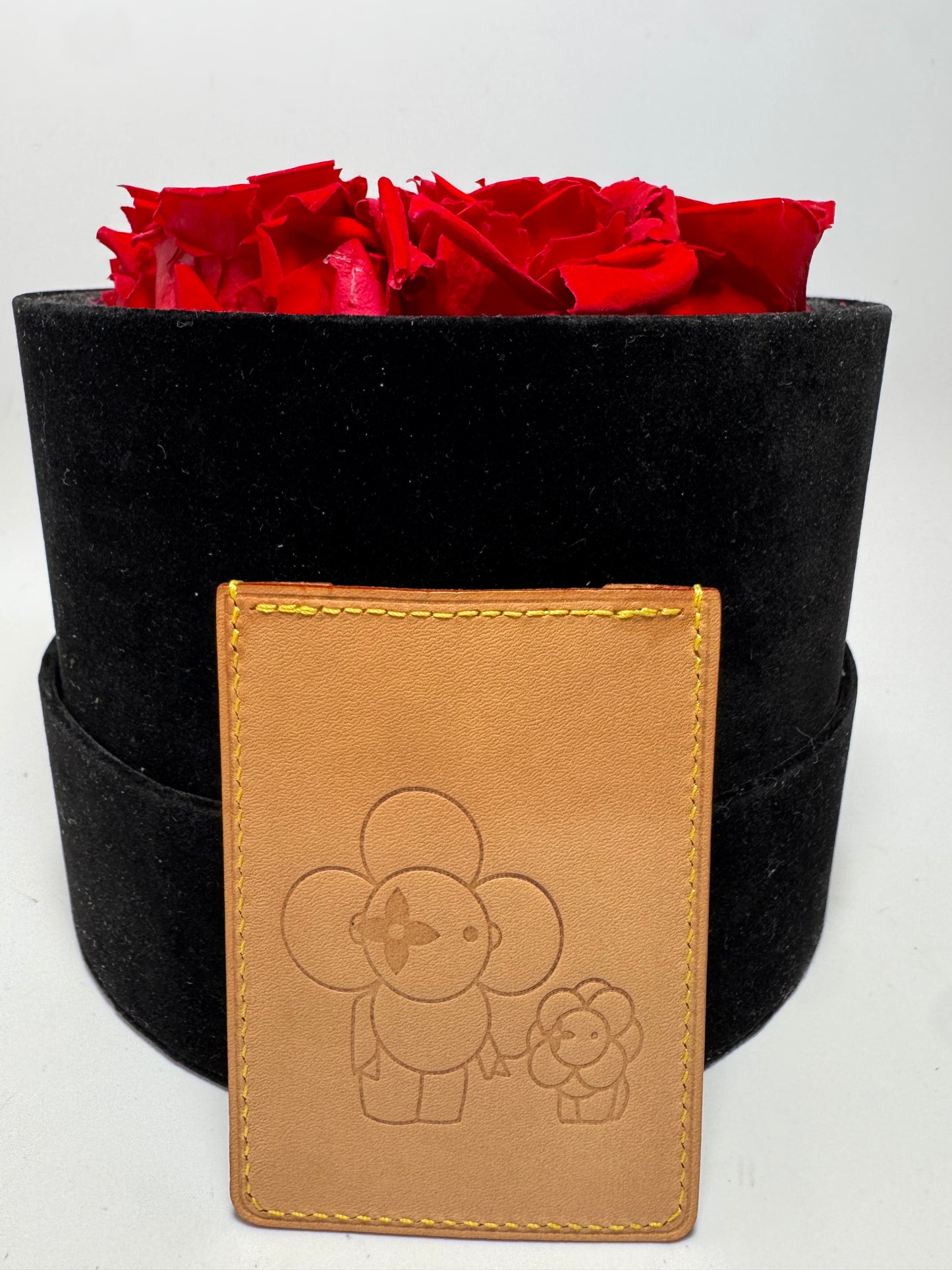 Louis Vuitton Vivienne & Me Card Holder “K” Initial Vachetta Leather