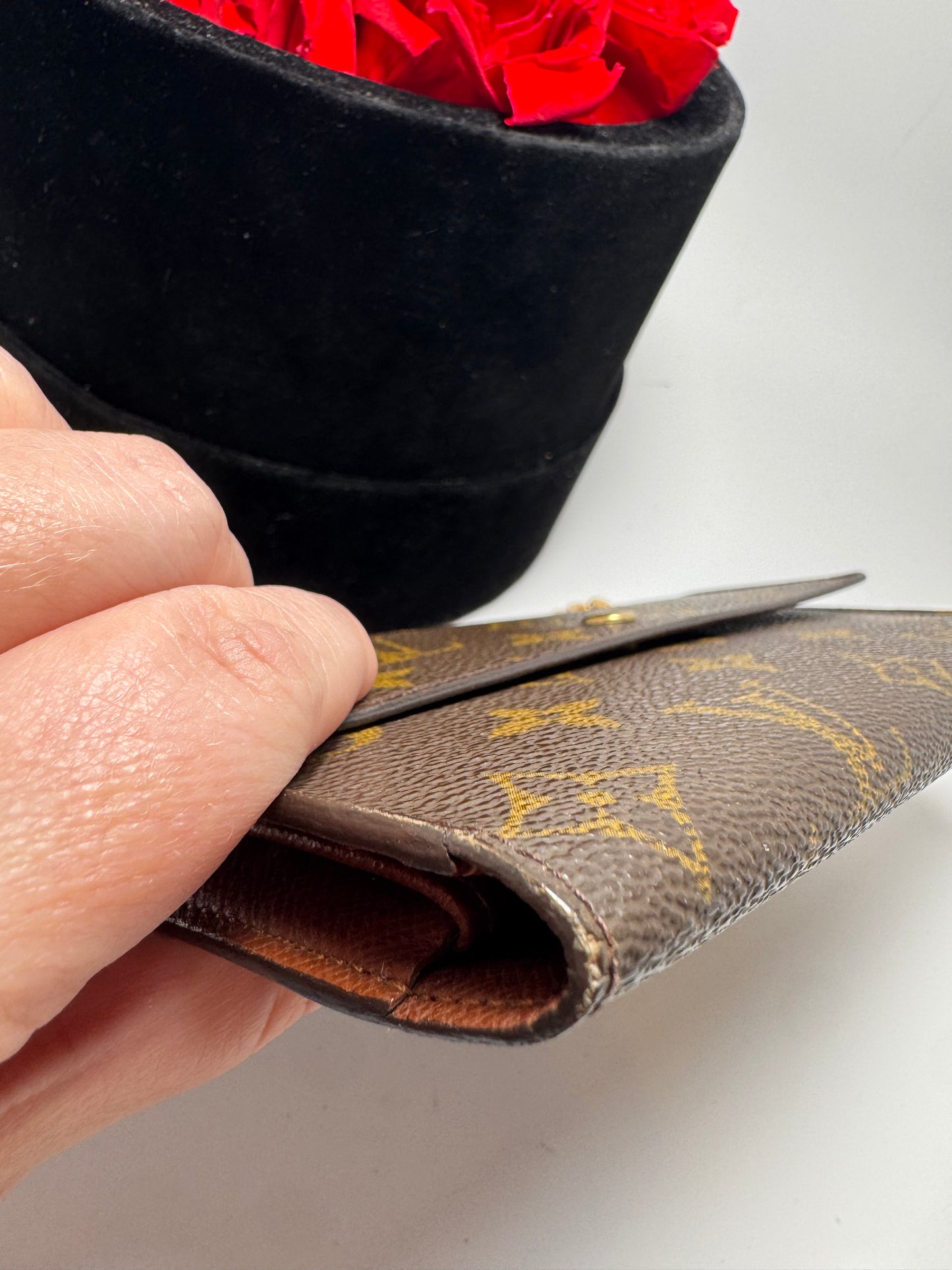 Louis Vuitton Sarah Monogram Wallet on Chain Made in France