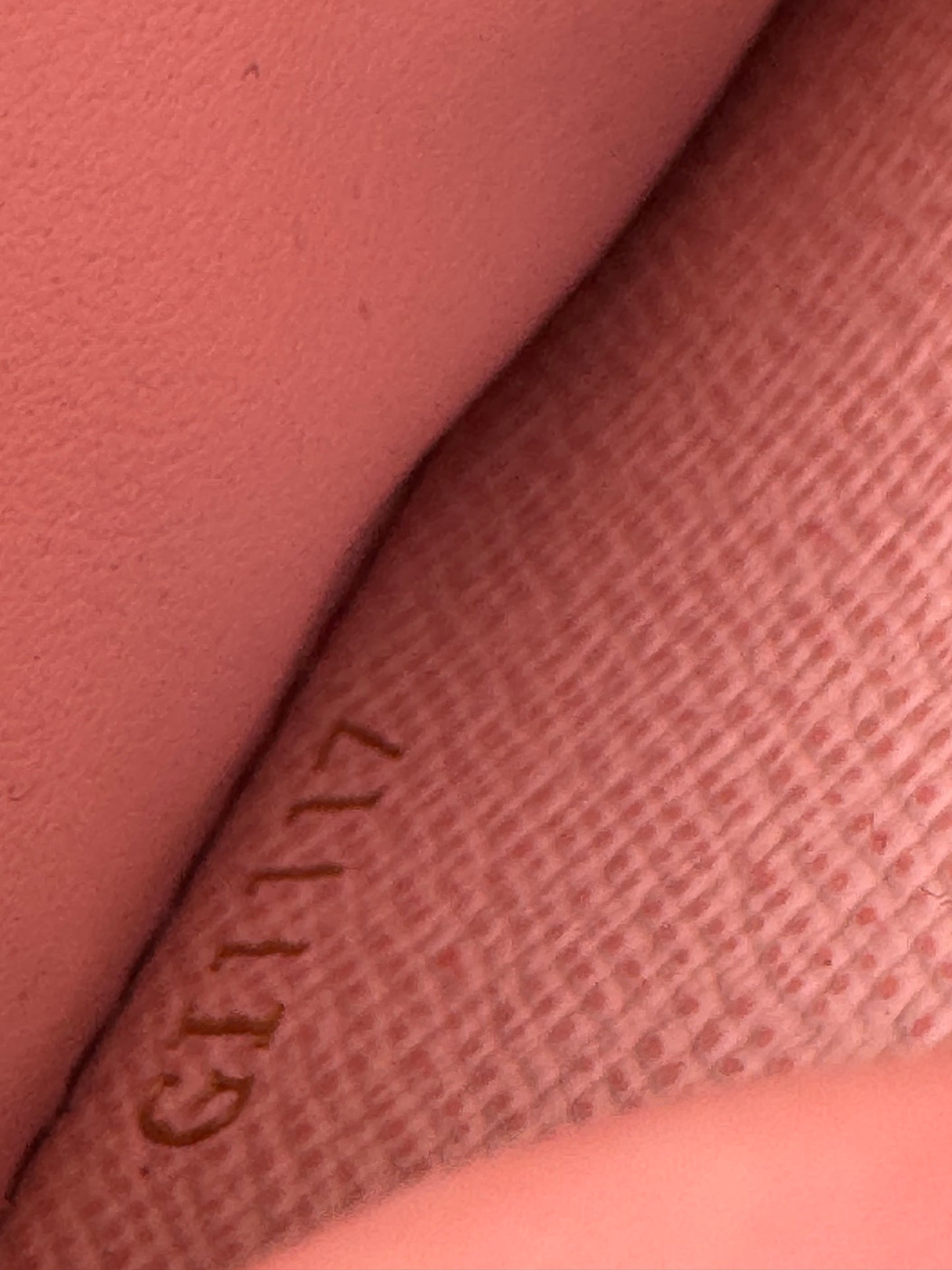 Louis Vuitton Damier Ebene Clémence Wallet w/Ballerine Pink Interior