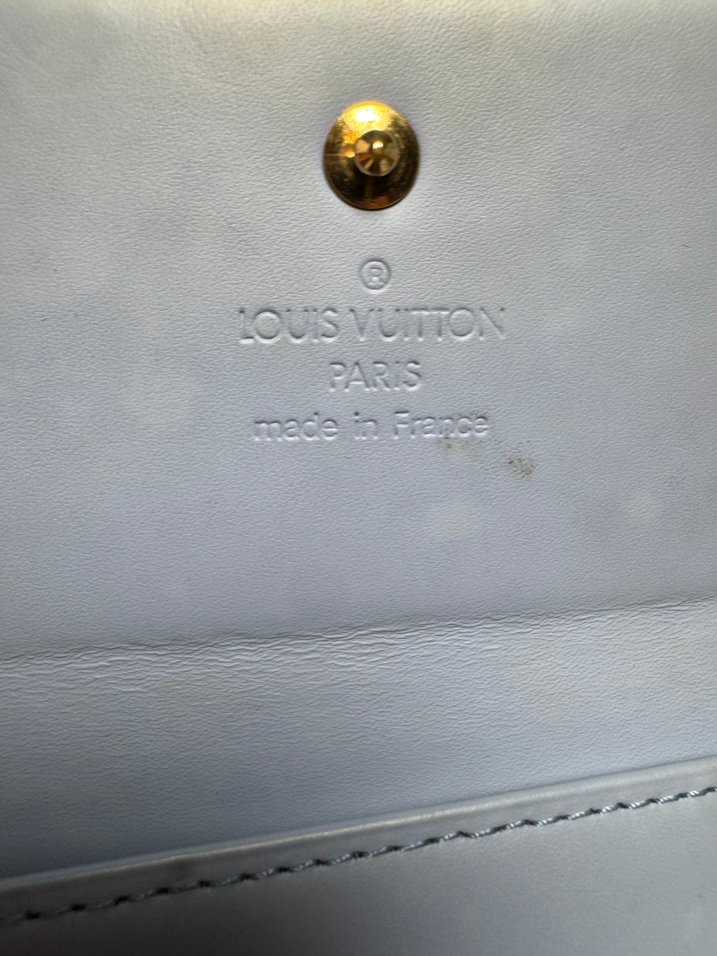 Louis Vuitton Porte Monnaie Billets Pistachio Green Vernis Compact/small wallet