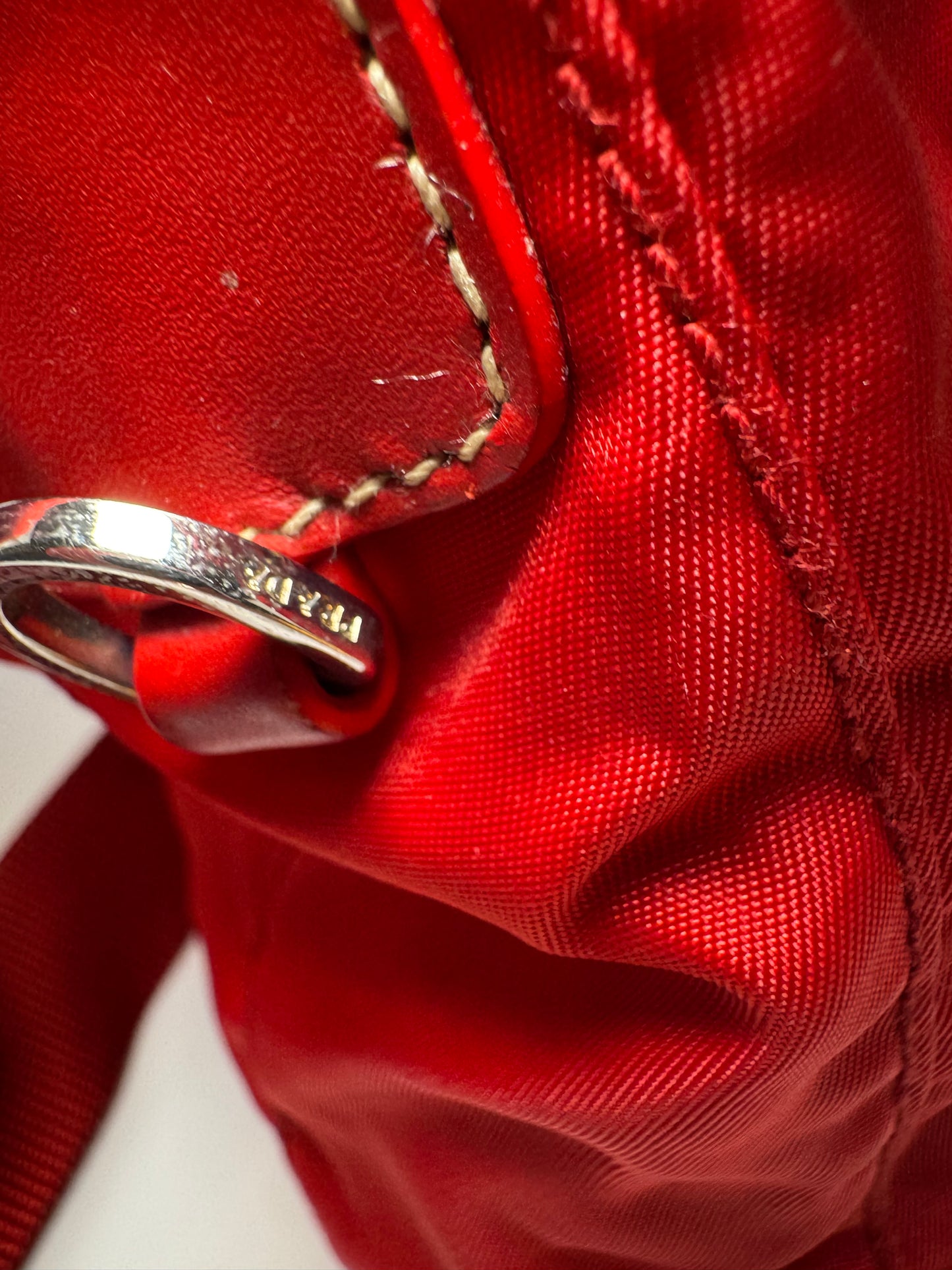 Prada Red Nylon Shoulder Bag/Crossbody