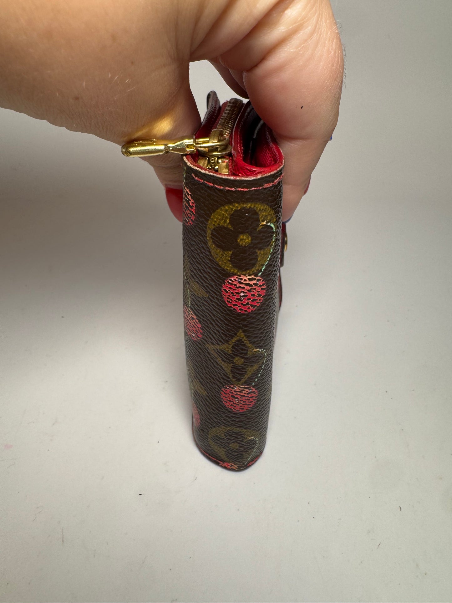 Louis Vuitton Murakami Cherry Compact Zip Wallet Monogram