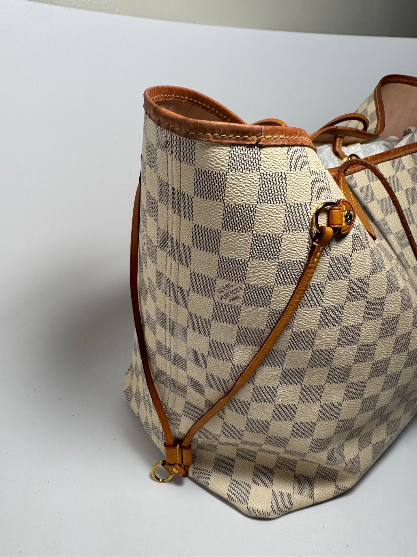 Louis Vuitton Neverfull GM Damier Azur with Ballerine Pink Interior Made in 2019