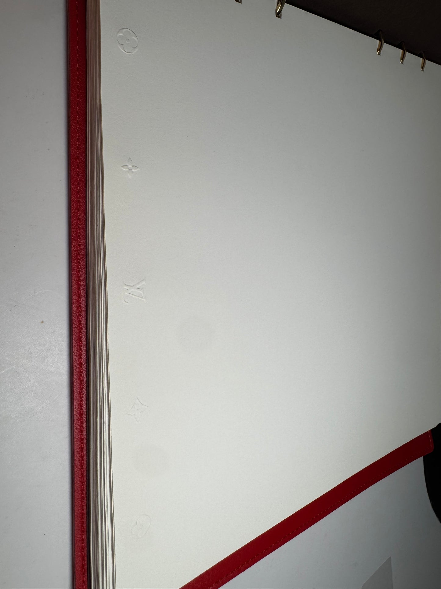 Louis Vuitton Red Monogram Patent Leather Vernis Sketchbook/Notebook with monogram pages