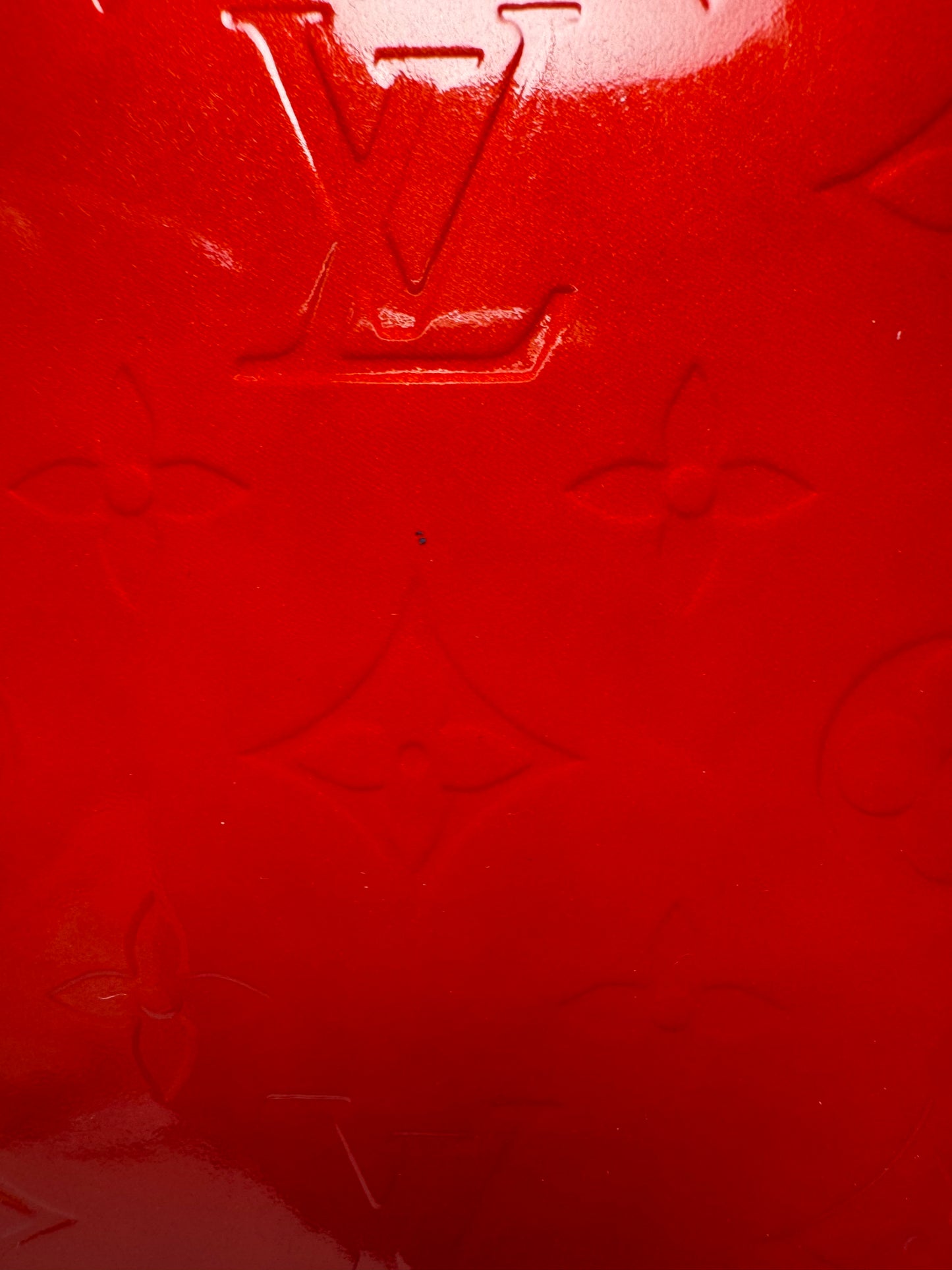 Louis Vuitton Red Monogram Patent Leather Vernis Sketchbook/Notebook with monogram pages