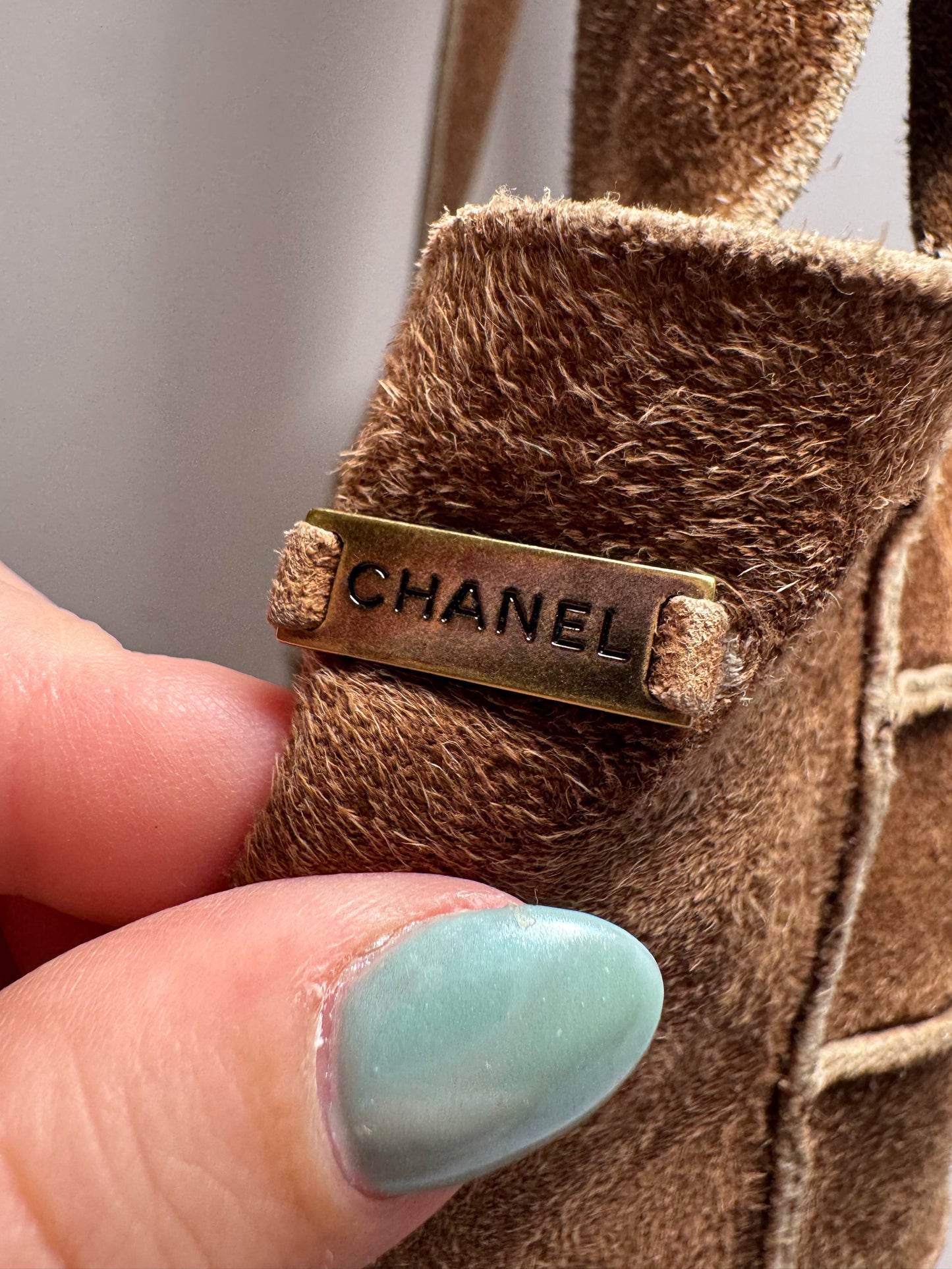 Chanel Mouton Suede Patchwork Tote/Shoulder Bag EXCELLENT condition with certificate of authenticity