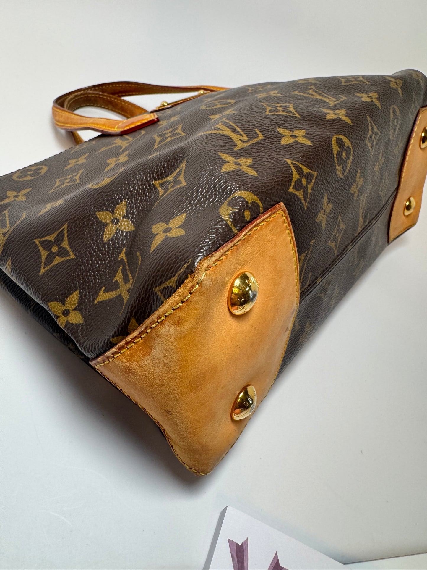 Louis Vuitton Wilshire PM Monogram Bag East West Tote Made in Spain