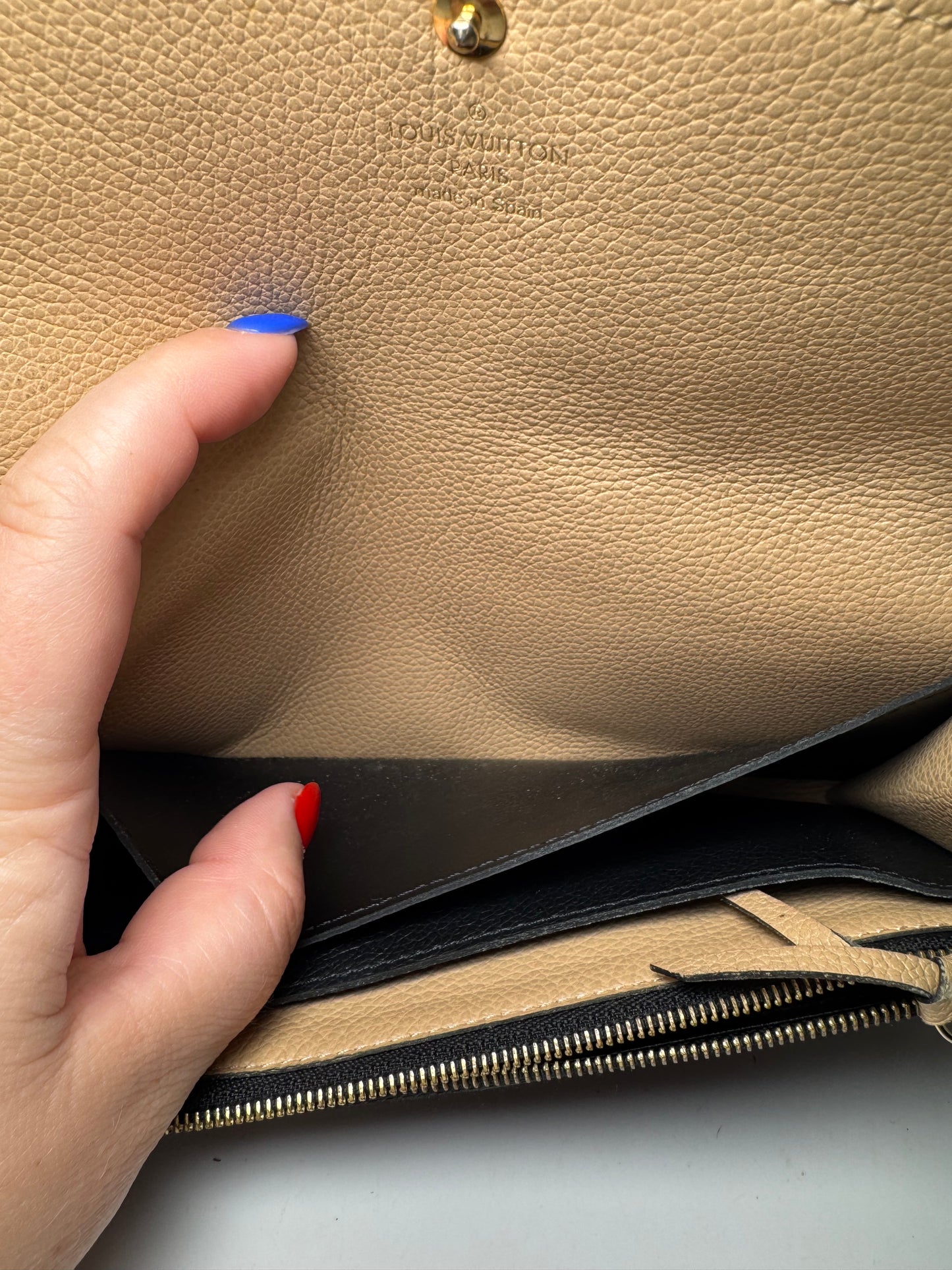 Louis Vuitton Emilie Empriente Wallet Black Leather