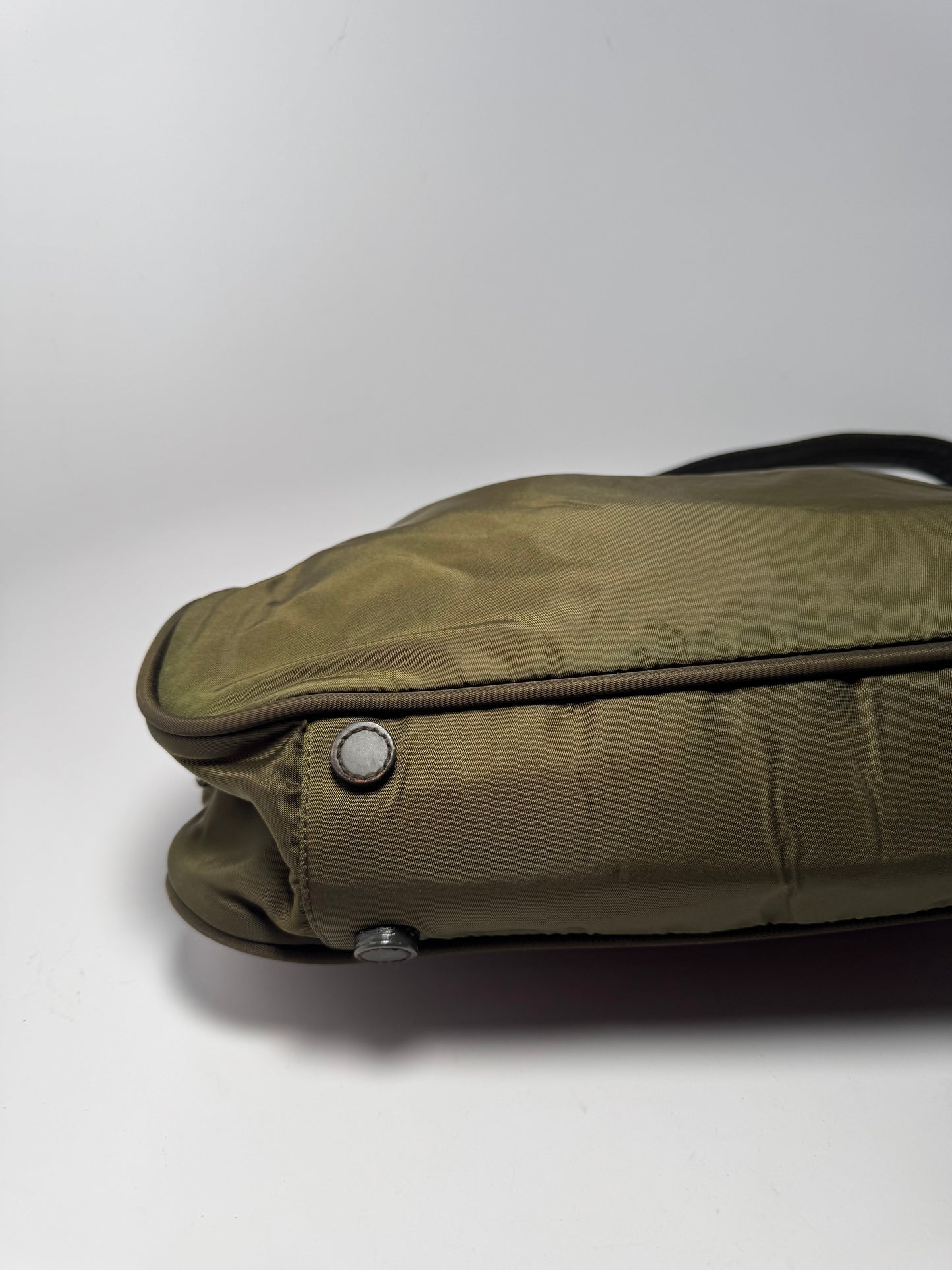 Prada Olive Green Nylon Shoulder Bag