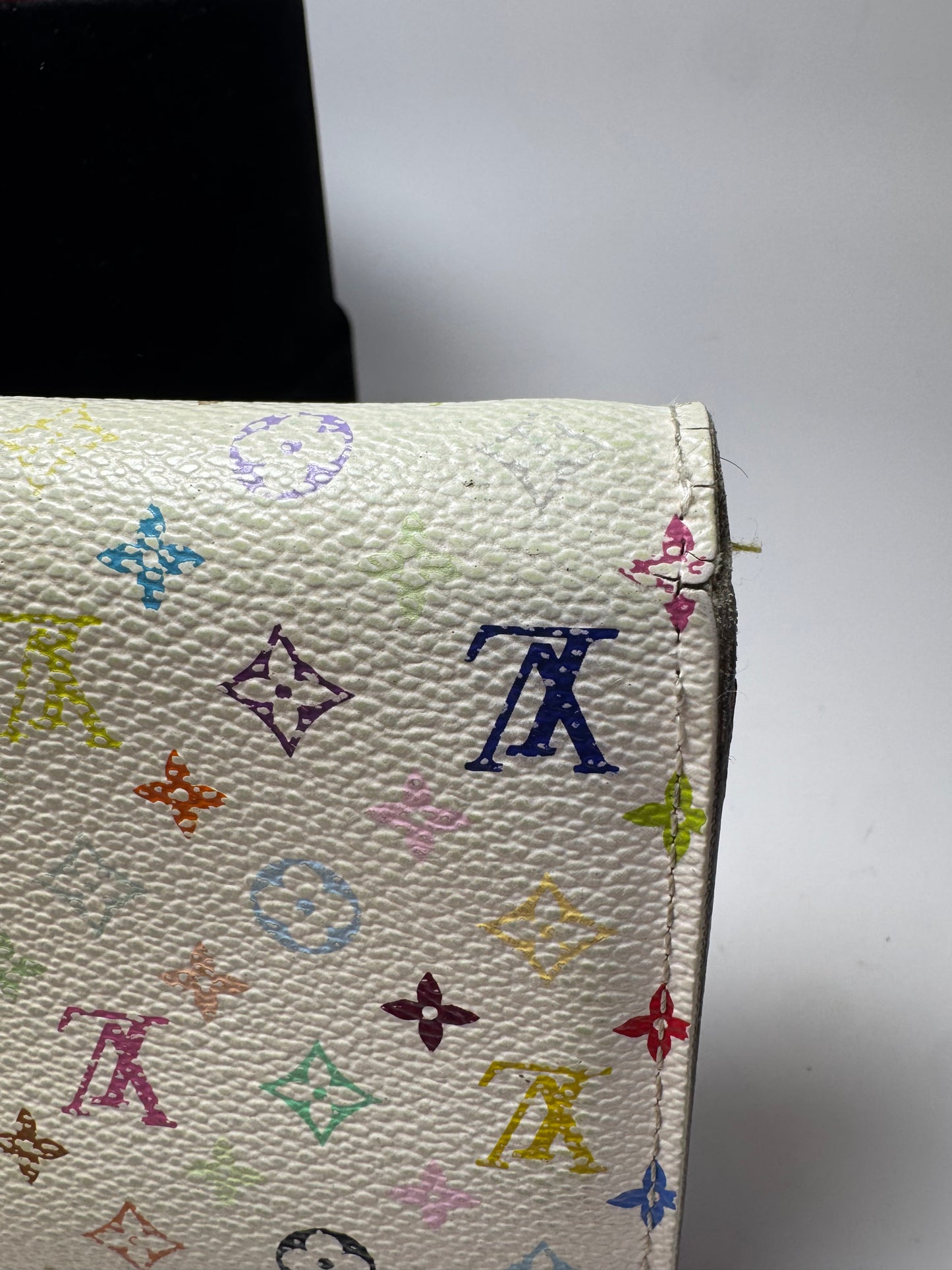 Louis Vuitton Sarah White Multicolor Wallet- FAIR condition