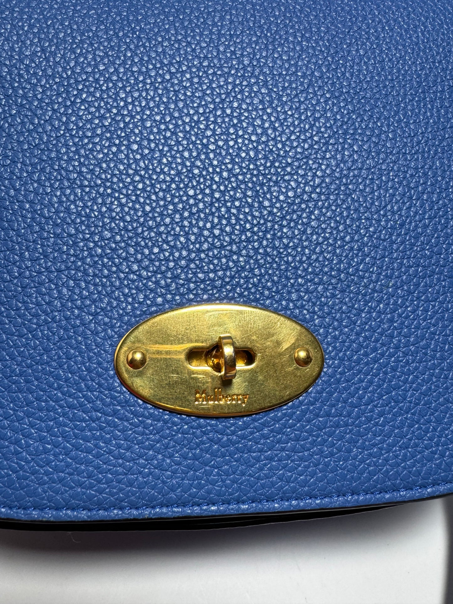 Mulberry Small Darley Satchel Blue Crossbody in Small Classic Grain Leather