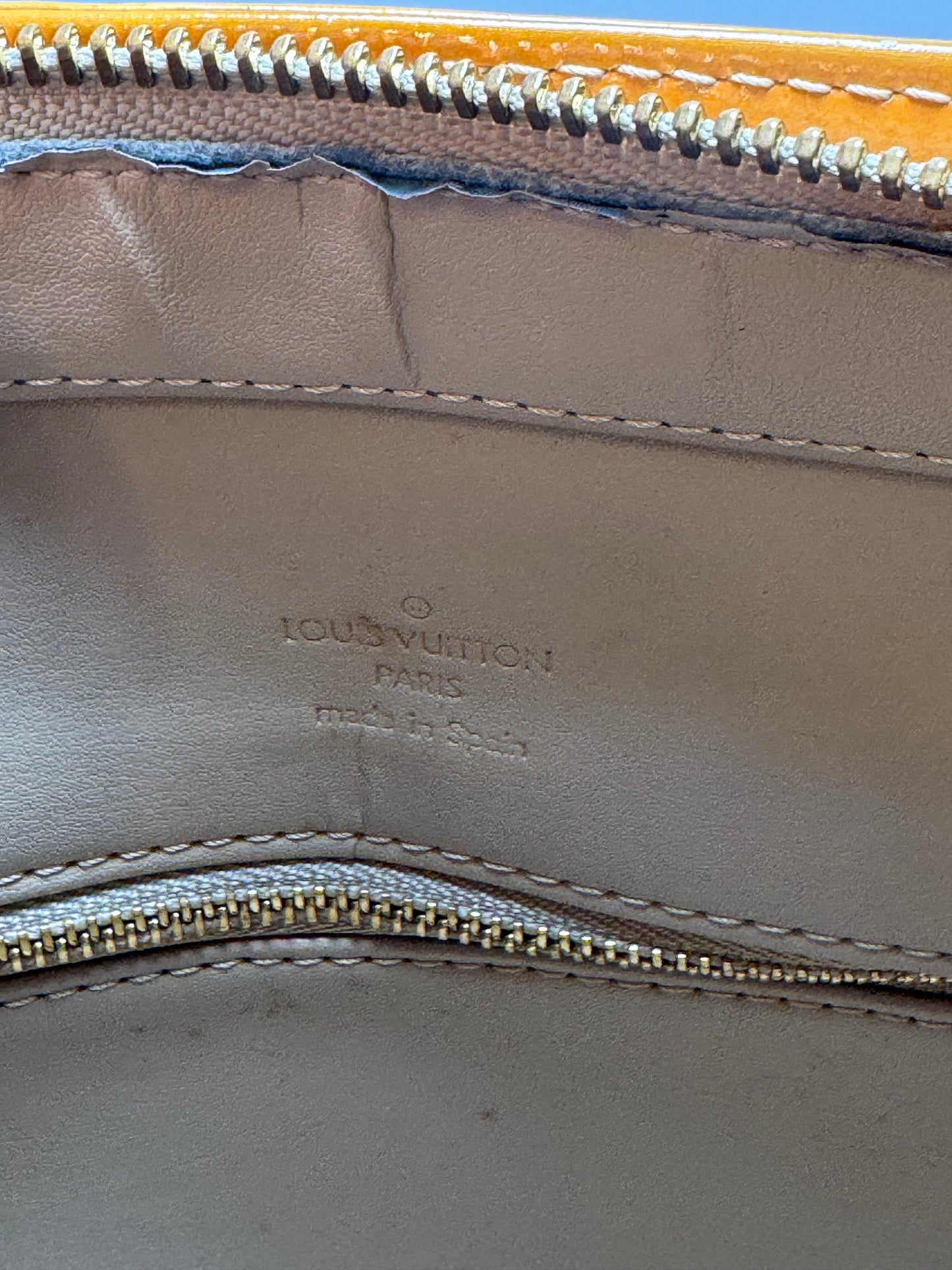 Louis Vuitton Houston Tote Sunset Gold Vernis Leather Monogram